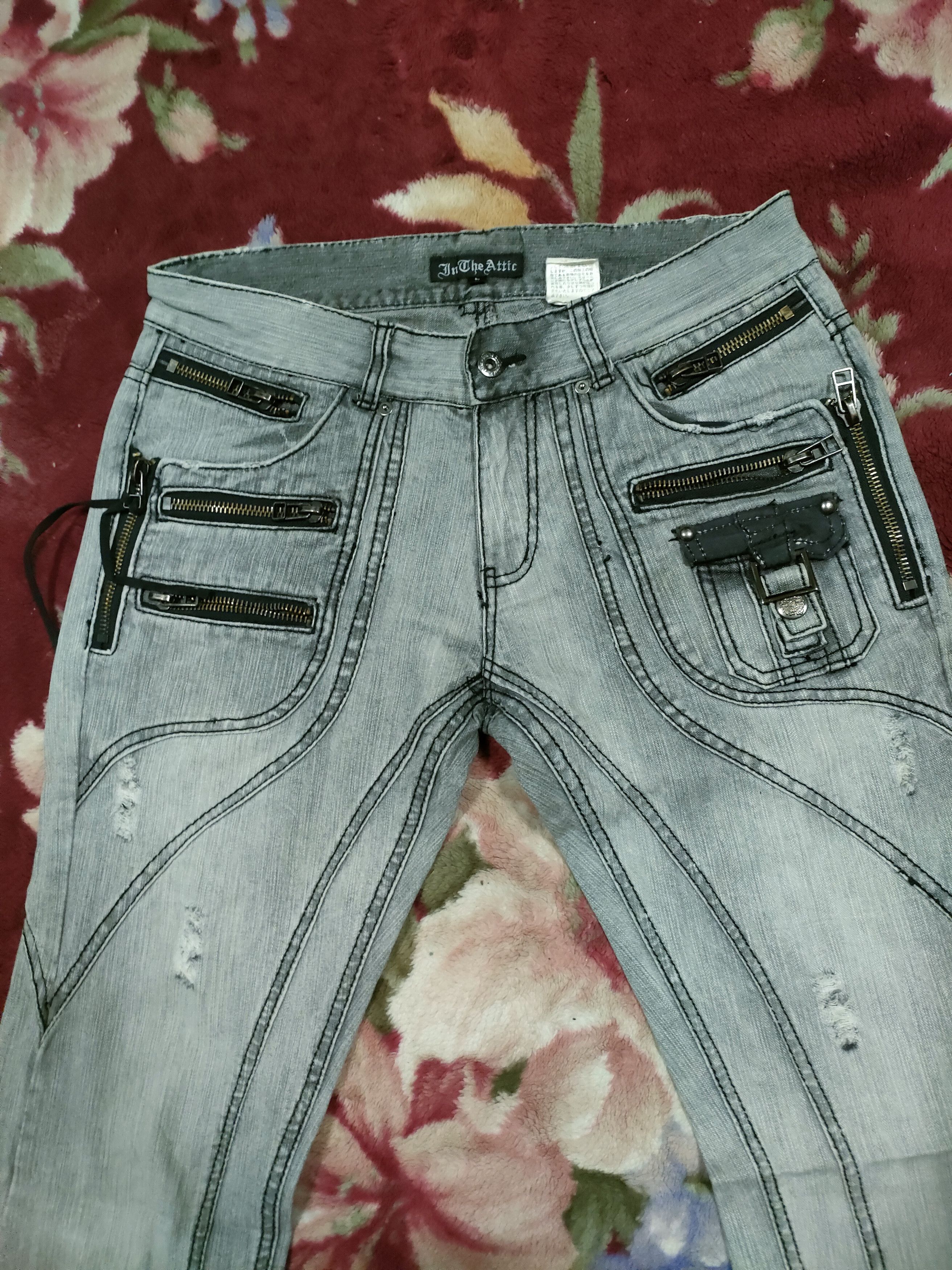 In The Attic × Japanese Brand × Le Grande Bleu (L.G.B.) In The Attic Bondage Zipper Jeans Size US 32 / EU 48 - 3 Thumbnail