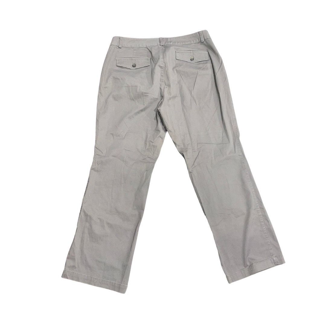 Dockers Dockers Women Chino Gray Khaki Straight Fit Pants 16 Preppy Size 38" / US 16 / IT 52 - 2 Thumbnail