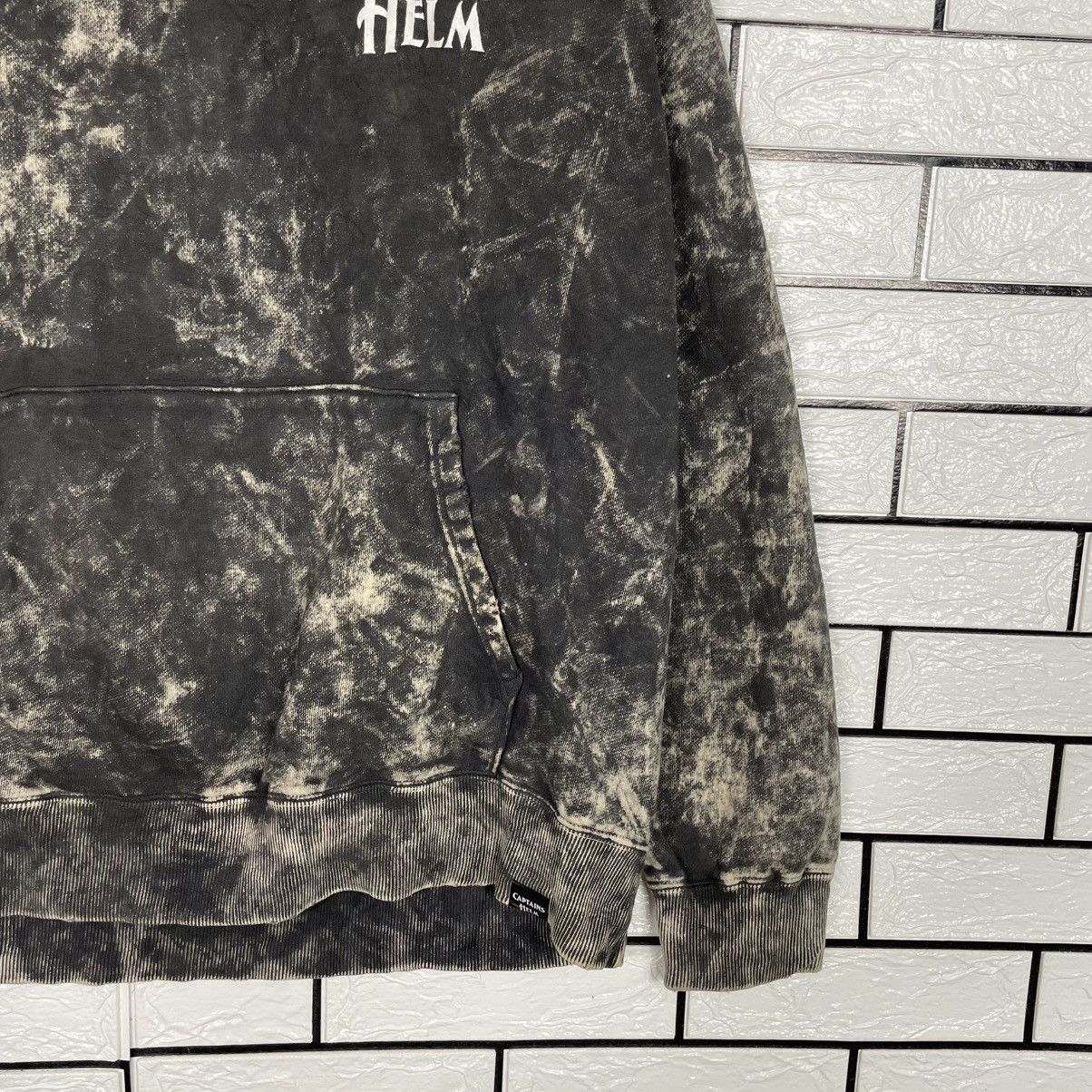 Japanese Brand Captain Helm Black Acid Wash Hoodie Size US XL / EU 56 / 4 - 4 Thumbnail