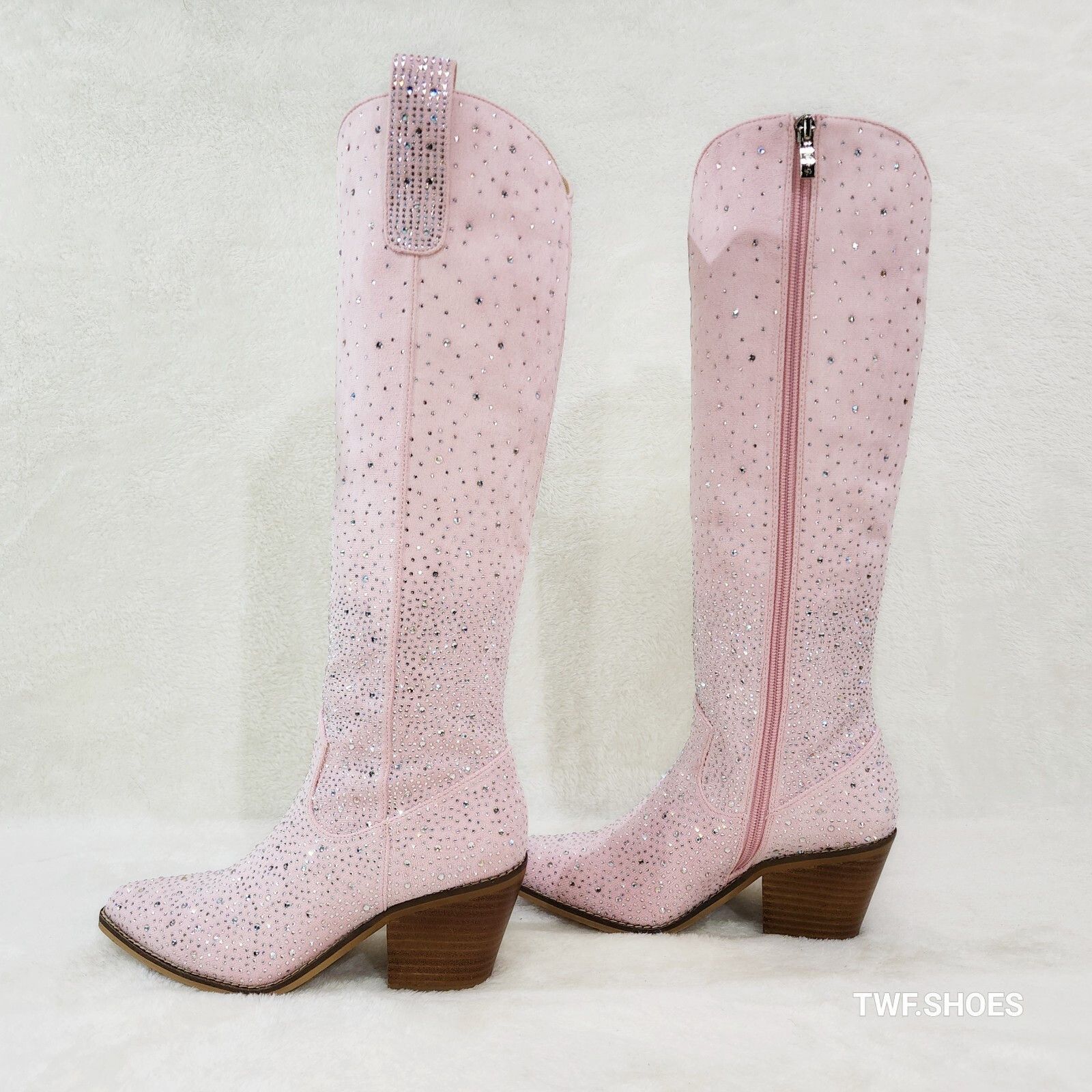 Other Wild Ones Glamour Cowboy Baby Light Pink Silver Rhinestone C Size US 8 / IT 38 - 6 Thumbnail