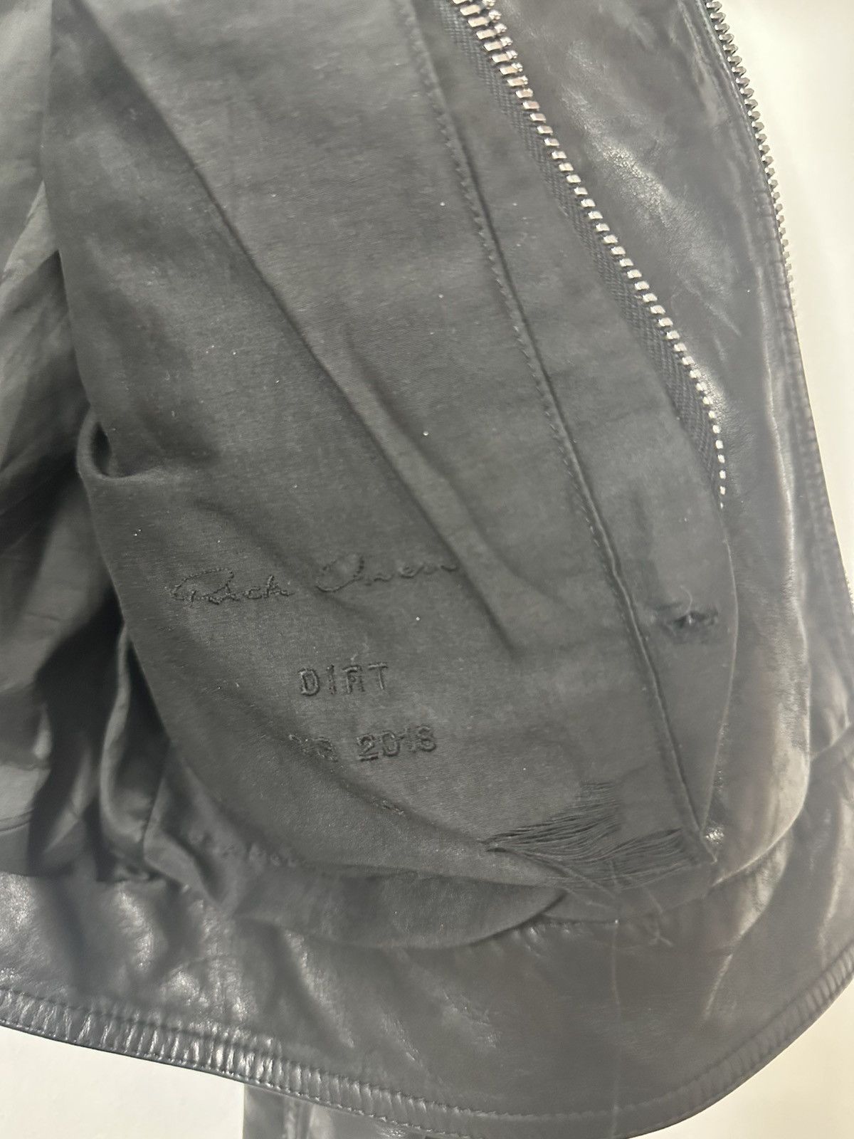 Rick Owens SS18 ‘DIRT’ Heavy Calf Chevron Jacket Size US M / EU 48-50 / 2 - 8 Thumbnail