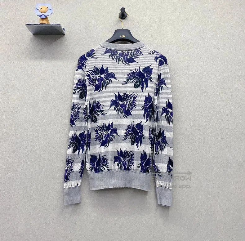 Louis Vuitton LV Gray Striped Knit Sweater S. Size US S / EU 44-46 / 1 - 2 Thumbnail