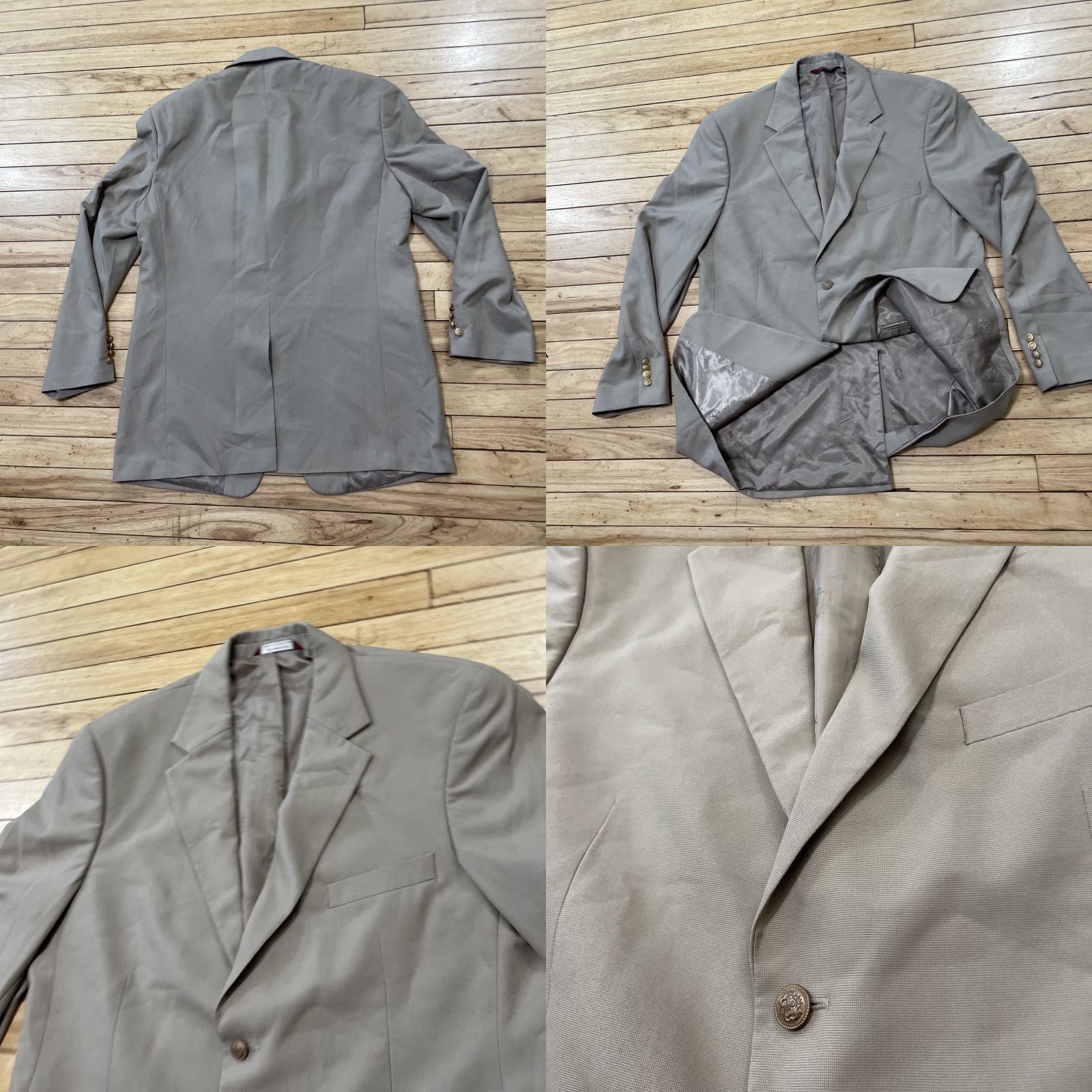 Vintage VINTAGE Covington Blazer Jacket Men 42 Tan Beige 2-Button Modern Coat Sport 42 R Size 42R - 9 Thumbnail