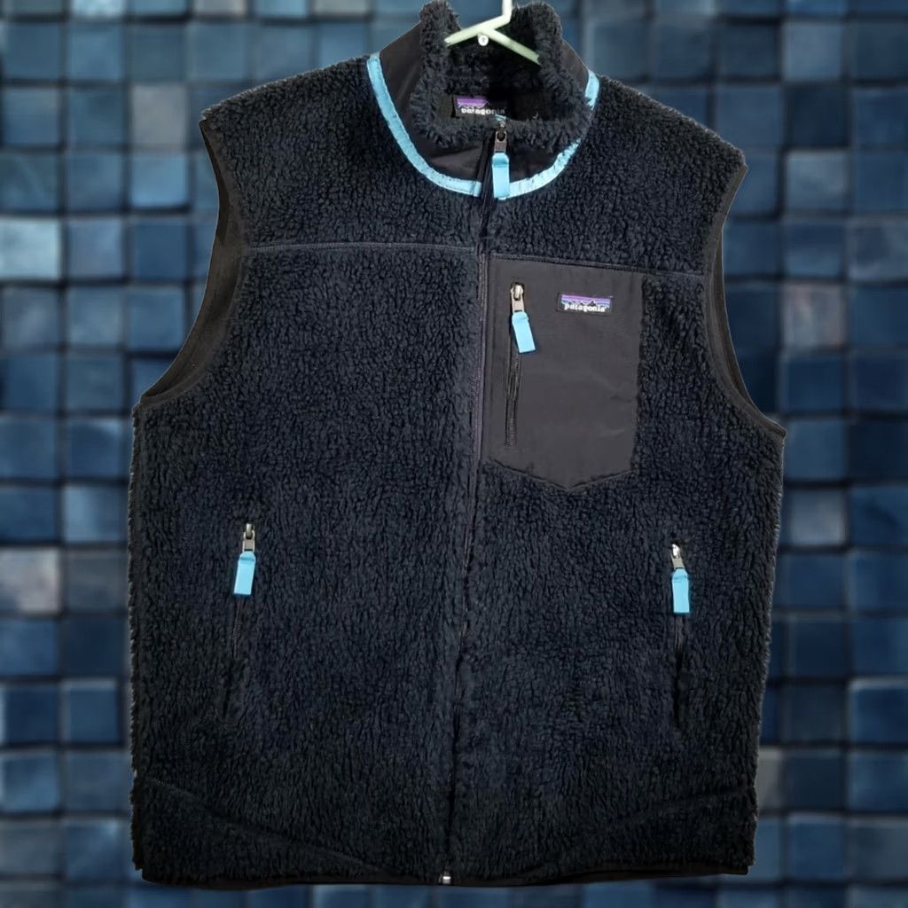 Patagonia Patagonia Mens Large Black Classic Retro-X Sherpa Fleece Zip Pockets Vest - Vintage Retailer Size US L / EU 52-54 / 3 - 1 Thumbnail