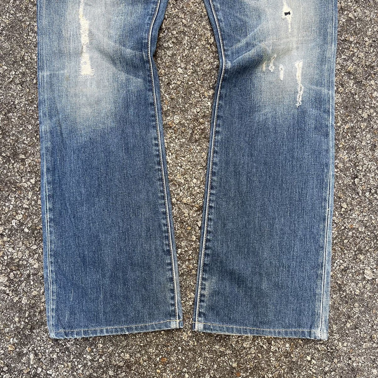 Levi's Flare Jeans Vintage Levis 517 Distressed Boot Cut Denim Size US 30 / EU 46 - 2 Thumbnail