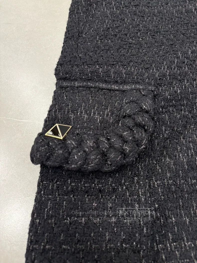 Valentino Valentino Men's Xiangfeng Black Braided Bright Thread Shor Size US 32 / EU 48 - 3 Thumbnail