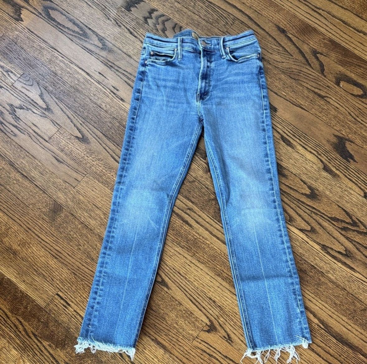 MOTHER MOTHER The Mid Rise Dazzler Ankle Fray 5-Pocket Jeans. 27 Size 27" / US 4 / IT 40 - 1 Thumbnail