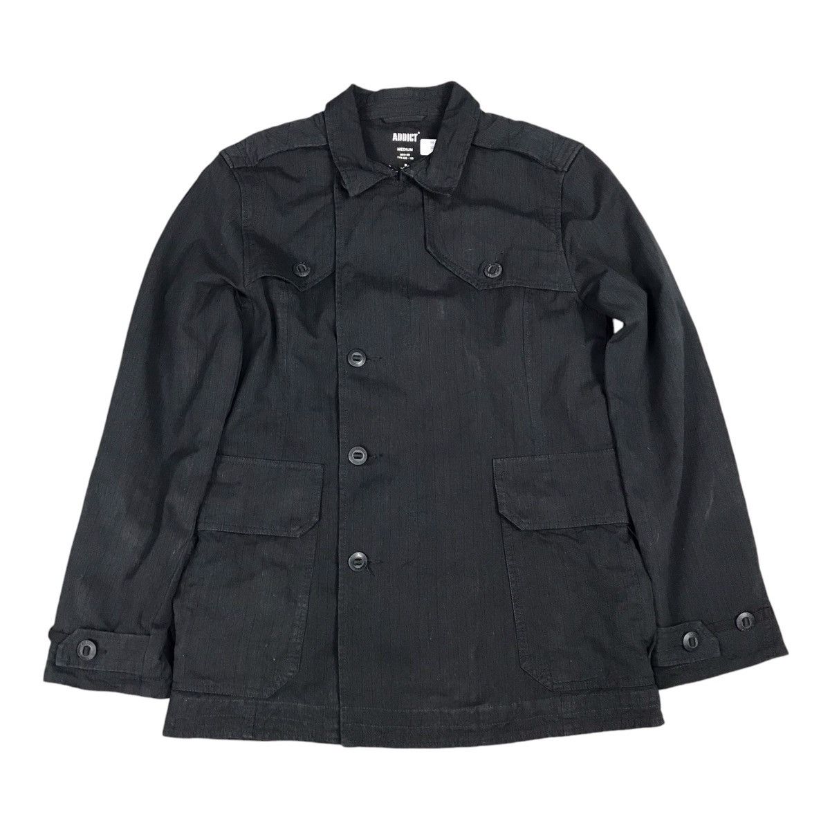 ADDICT ADDICT BLACK PUNK JAPAN STYLE MILITARY JACKET Size US M / EU 48-50 / 2 - 1 Thumbnail