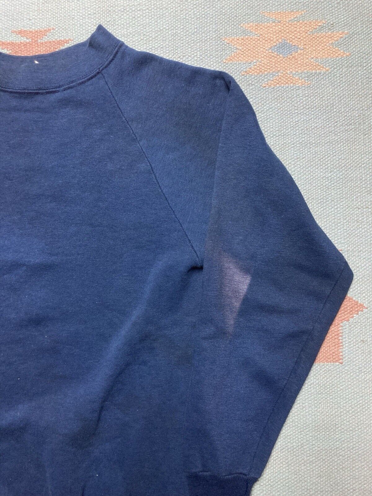 Vintage VTG 70s crewneck sweatshirt blank faded youth L adult small Size US S / EU 44-46 / 1 - 2 Thumbnail