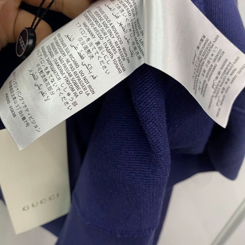 Gucci Gucci Rabbit embroidered blue sweatshirt 2502-Nextarrow Size US L / EU 52-54 / 3 - 6 Thumbnail