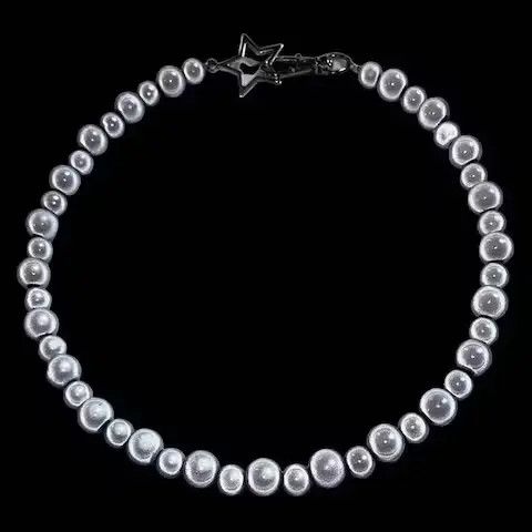Jewelry Reflective Beads Chains Choker Star Necklaces Size ONE SIZE - 3 Thumbnail