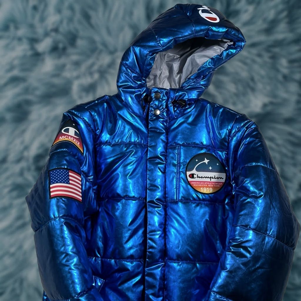 Champion VINTAGE? no. Final: Champion Puffer Jacket XS Men Regular Nylon Blue New Tags Jacket Size US XS / EU 42 / 0 - 1 Thumbnail
