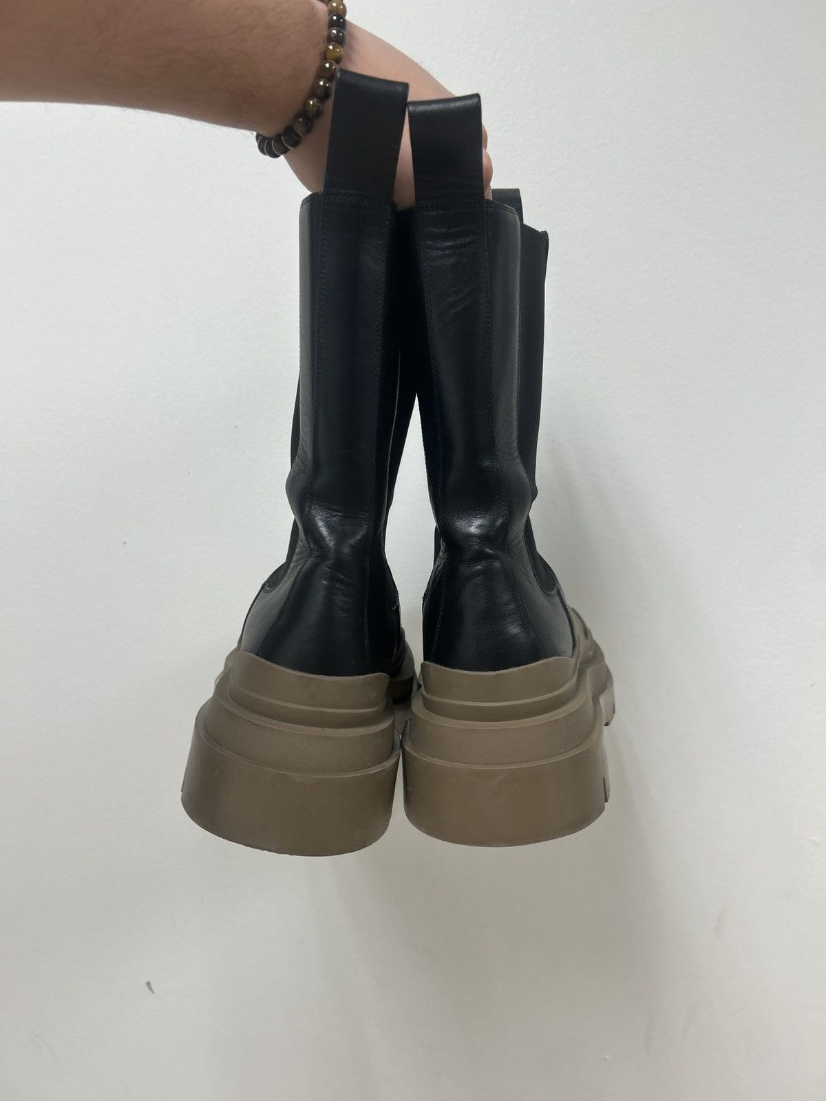 Bottega Veneta SS21 Leather High Tire Boots Size US 10 / EU 43 - 4 Thumbnail