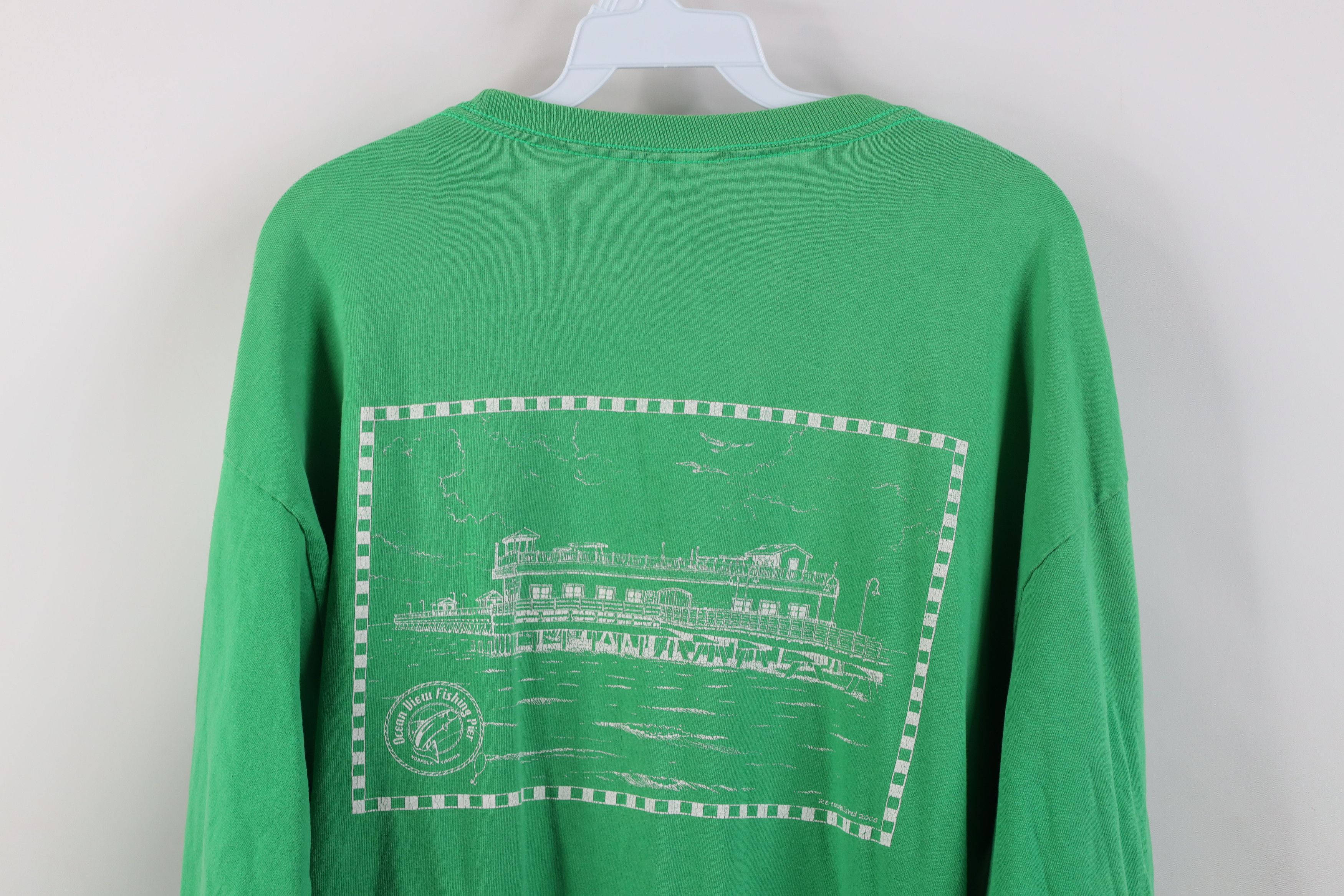 Vintage Vintage 90s Y2K Streetwear Ocean Pier Long Sleeve T-Shirt Size US XL / EU 56 / 4 - 14 Thumbnail