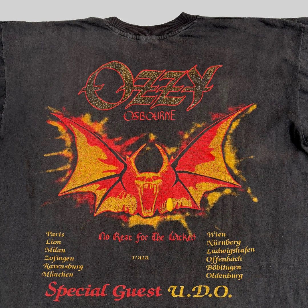 Ozzy Osbourne Ozzy Osbourne 1988 88 80s Vintage Rest Wicked Tour T-Shirt Size US XL / EU 56 / 4 - 4 Thumbnail