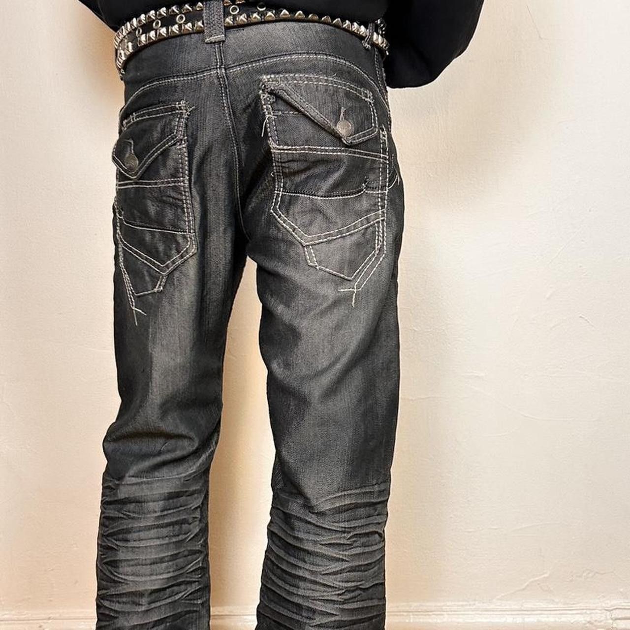 Vintage Vintage Champs Silver/Blue Denim Chambray Jeans _ 32x34" Size US 32 / EU 48 - 4 Thumbnail