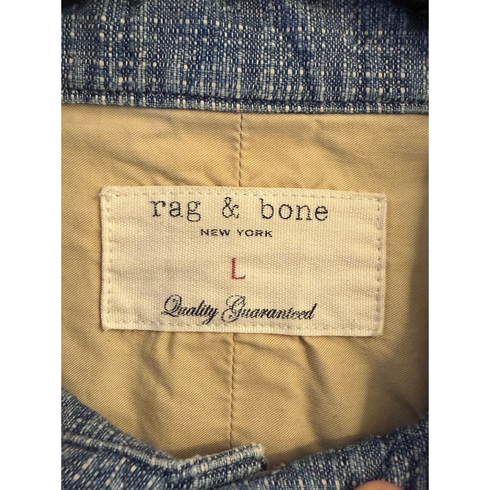 Rag & Bone Rag & Bone Blue Denim Button Down Shirt Size US L / EU 52-54 / 3 - 3 Thumbnail