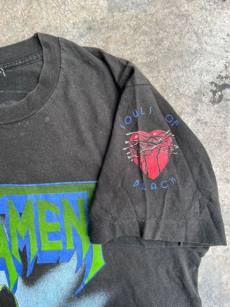 Band Tees × Vintage Vintage 1990 Testament Souls of Black Concert Tshirt Size US S / EU 44-46 / 1 - 5 Thumbnail