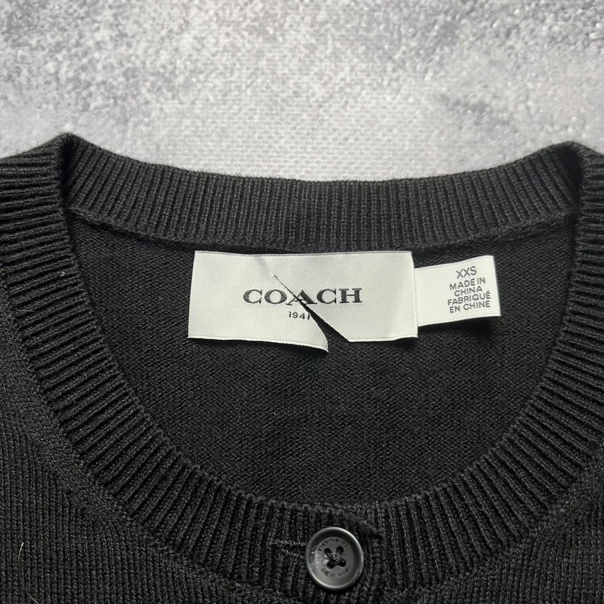 Coach Coach Black Cardigan Sweater Streetwear Luxury Designer Size XXS / US 00 / IT 34 - 5 Thumbnail