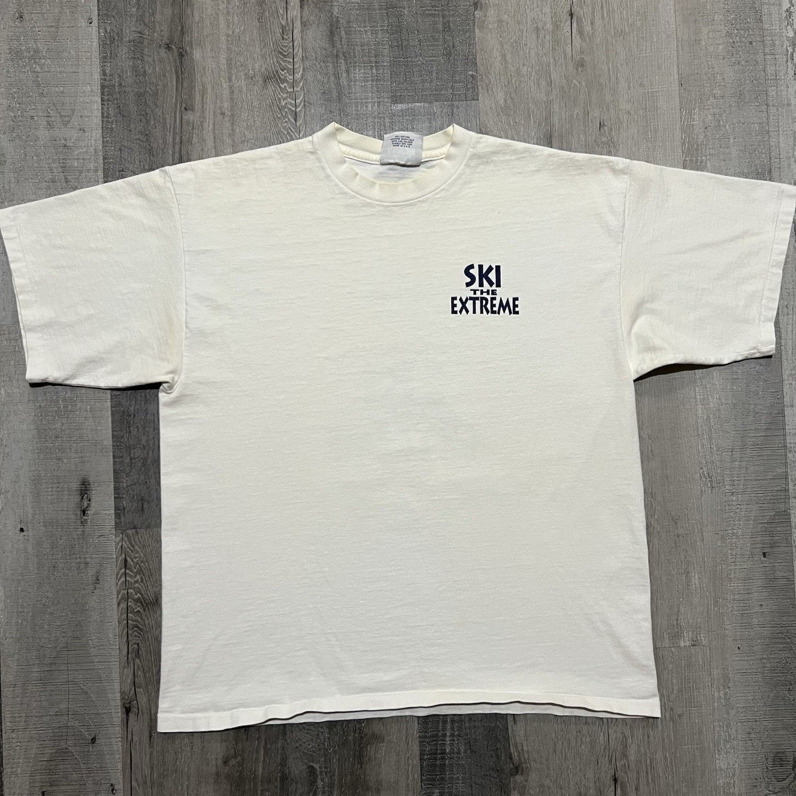 Vintage VTG Ski The Extreme 90s Heli-Skiing Mountain Snowboard Shirt Size US L / EU 52-54 / 3 - 2 Thumbnail