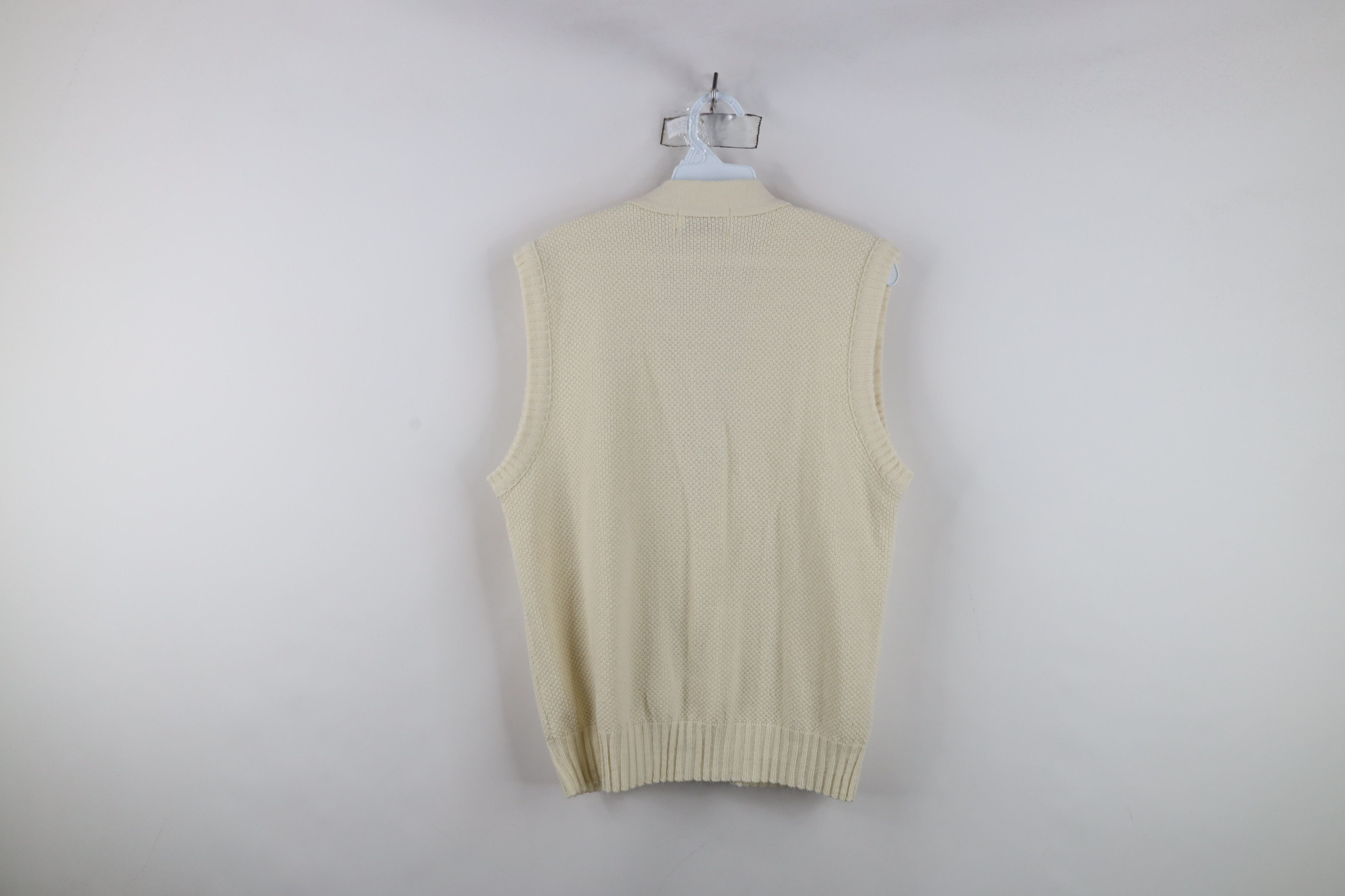 Vintage Vintage 90s Streetwear Waffle Knit Cardigan Sweater Vest USA Size US M / EU 48-50 / 2 - 7 Thumbnail