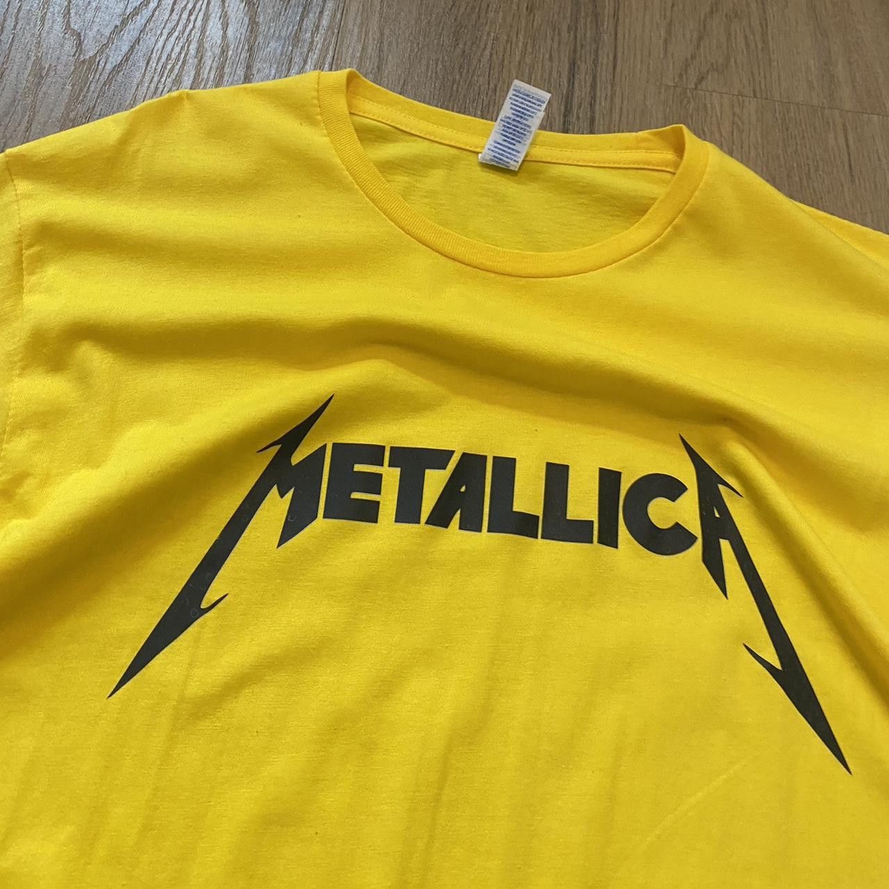 Other UK Metallica yellow and black t-shirt #Metallica rock Metal Size US M / EU 48-50 / 2 - 3 Thumbnail
