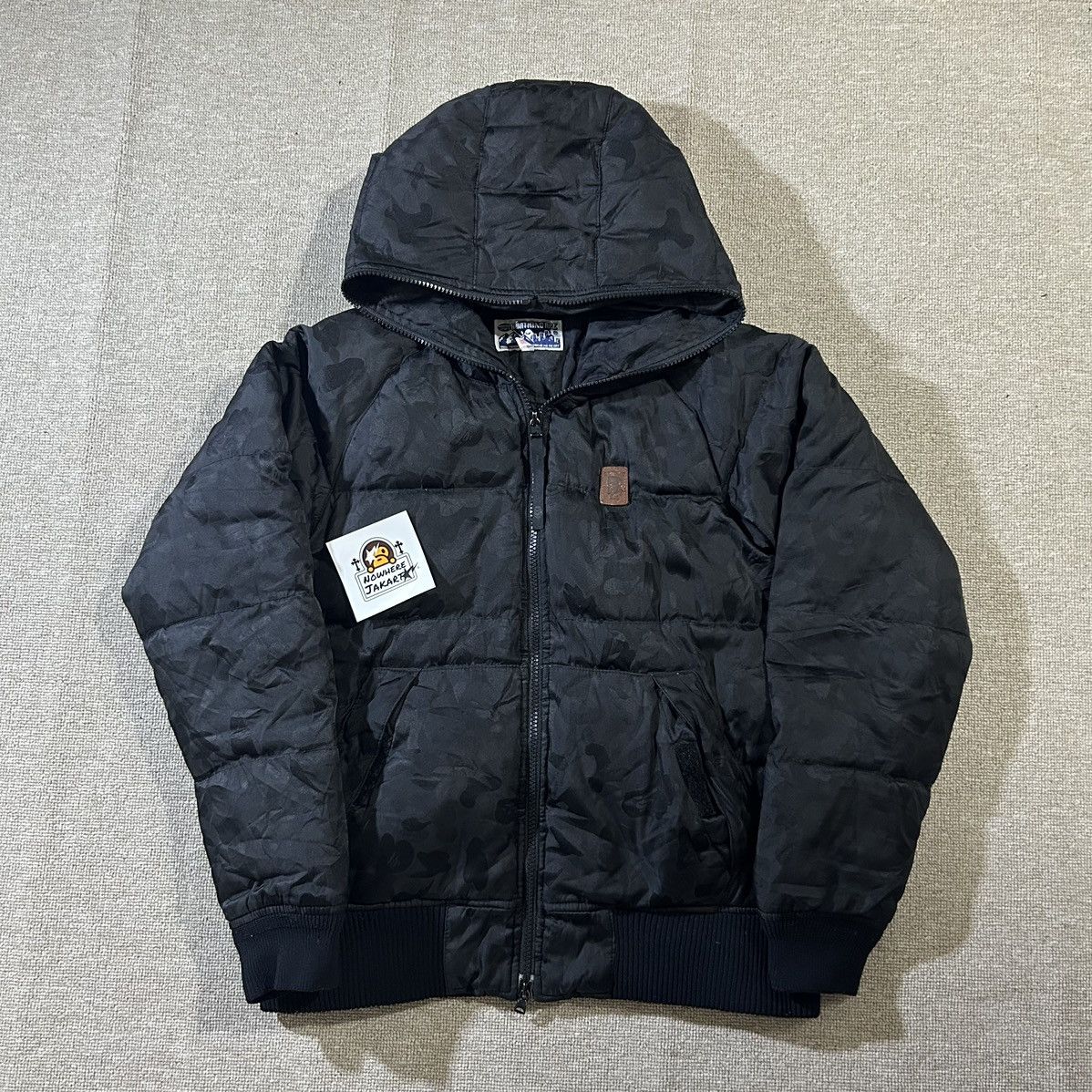 Bape Jacquard Camo Down Hoodie Jacket Size XS / US 0-2 / IT 36-38 - 2 Thumbnail