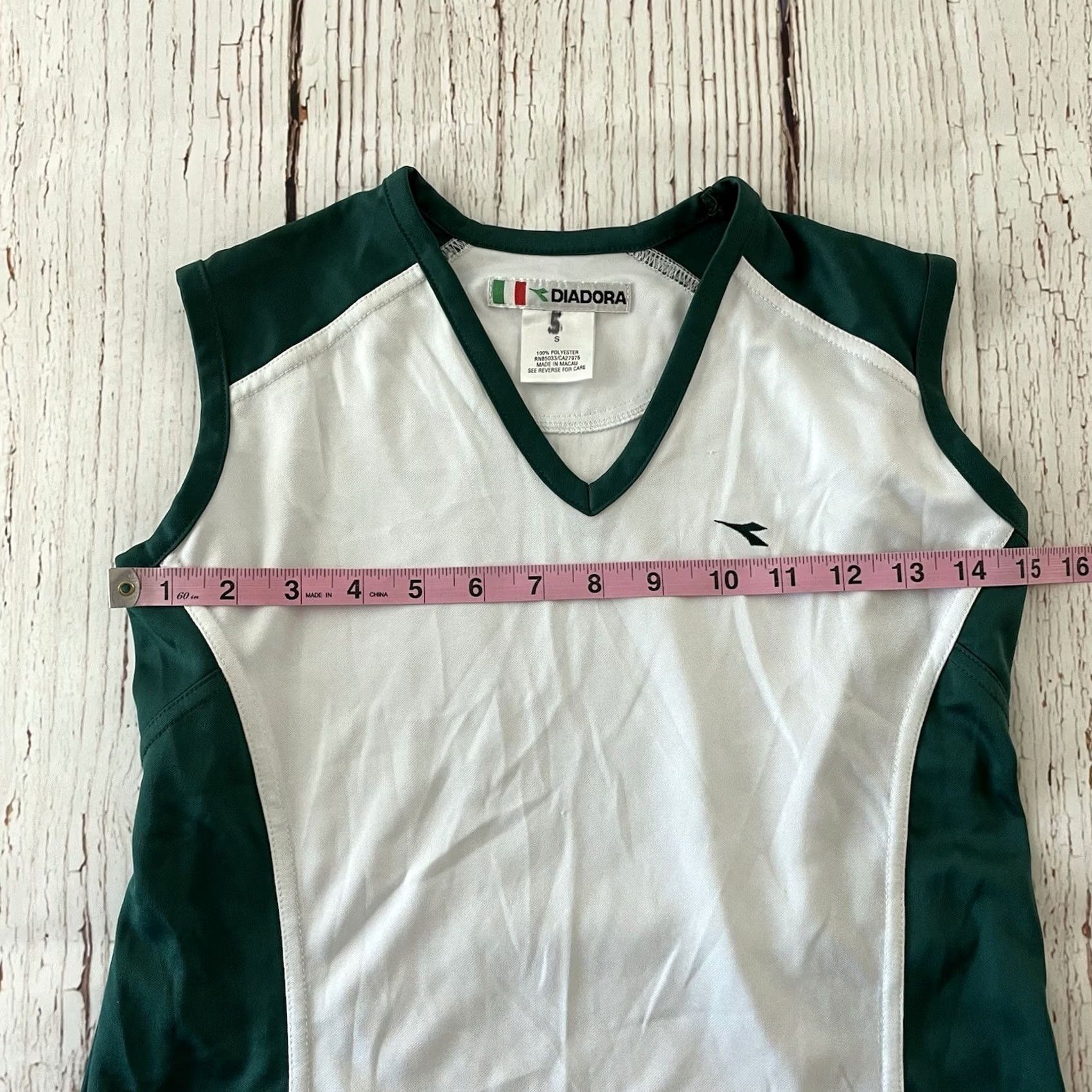Diadora Diadora Athletic Tank Women's S Green White Tank Top Athletic Diadora Women XS S? Size S / US 4 / IT 40 - 4 Thumbnail