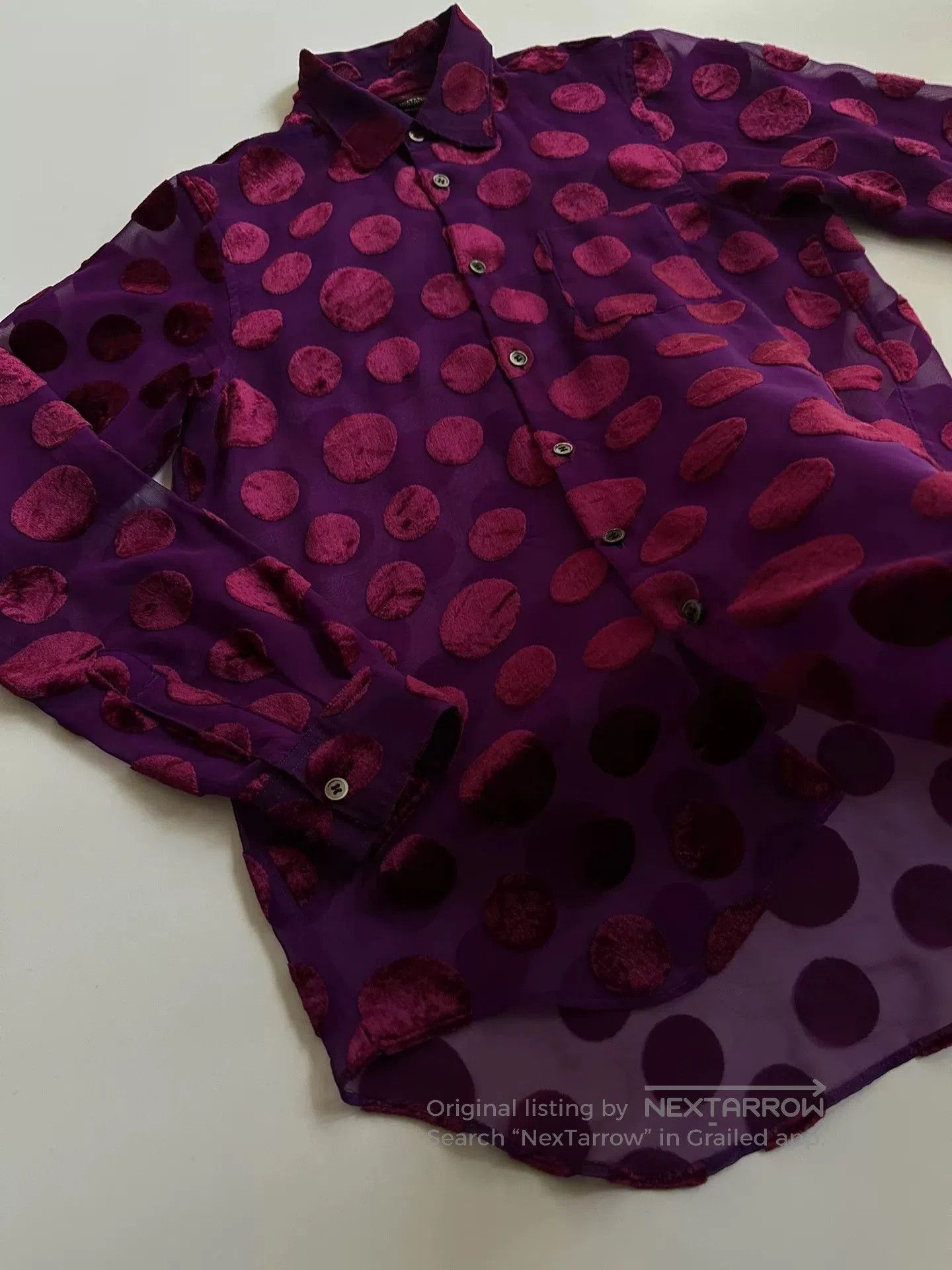 Junya Watanabe Junya Watanabe Velvet Polka Dot Shirt. Size S / US 4 / IT 40 - 9 Thumbnail