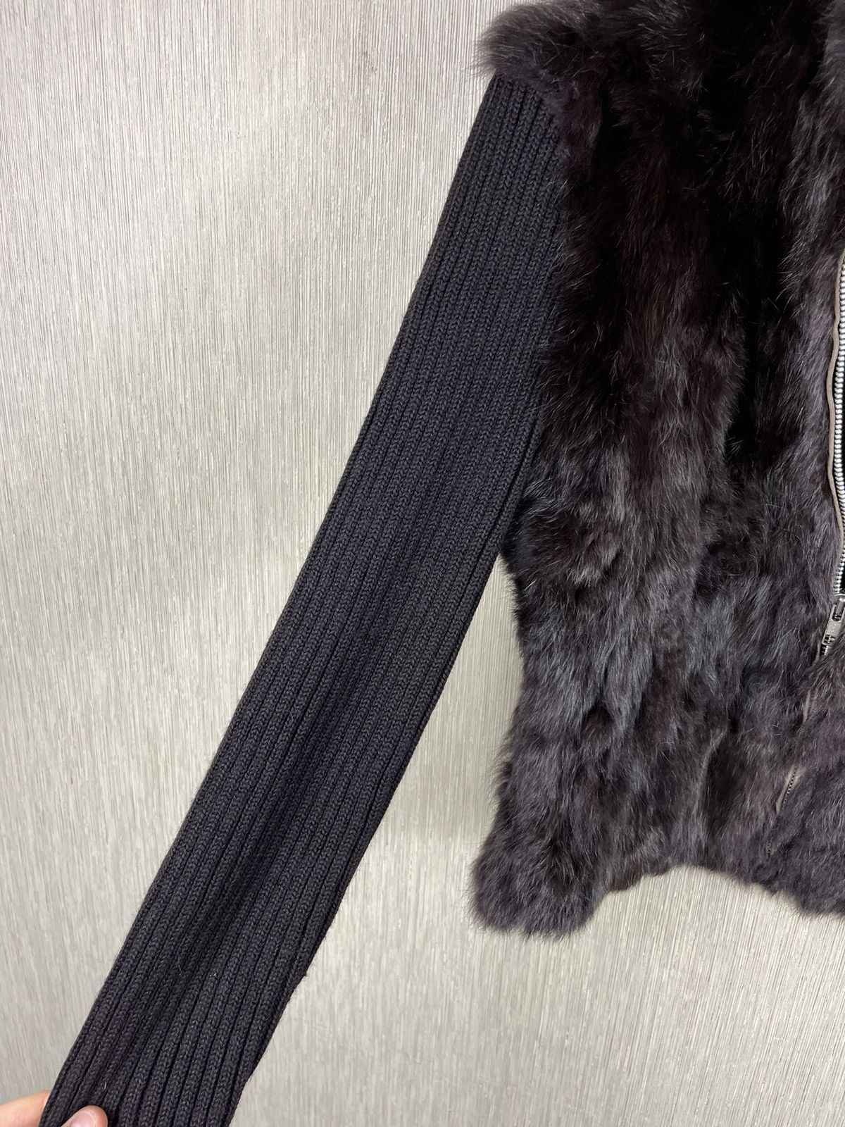 If Six Was Nine × Japanese Brand × Vintage Vintage real fur sweater cardigan zip knit hoodie sweatshirt Size L / US 10 / IT 46 - 11 Thumbnail
