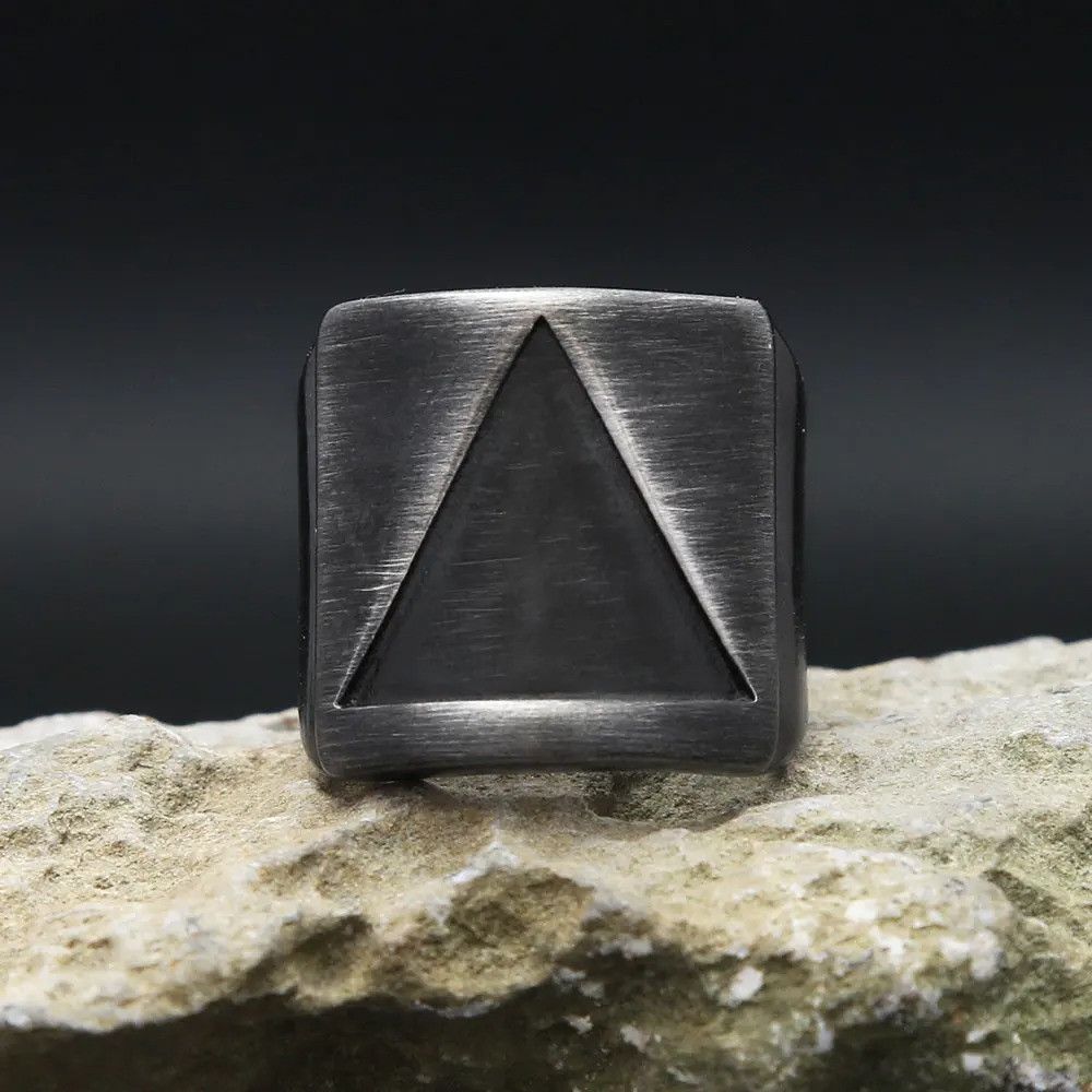 Vintage Stainless Steel Triangle Ring Size ONE SIZE - 4 Thumbnail