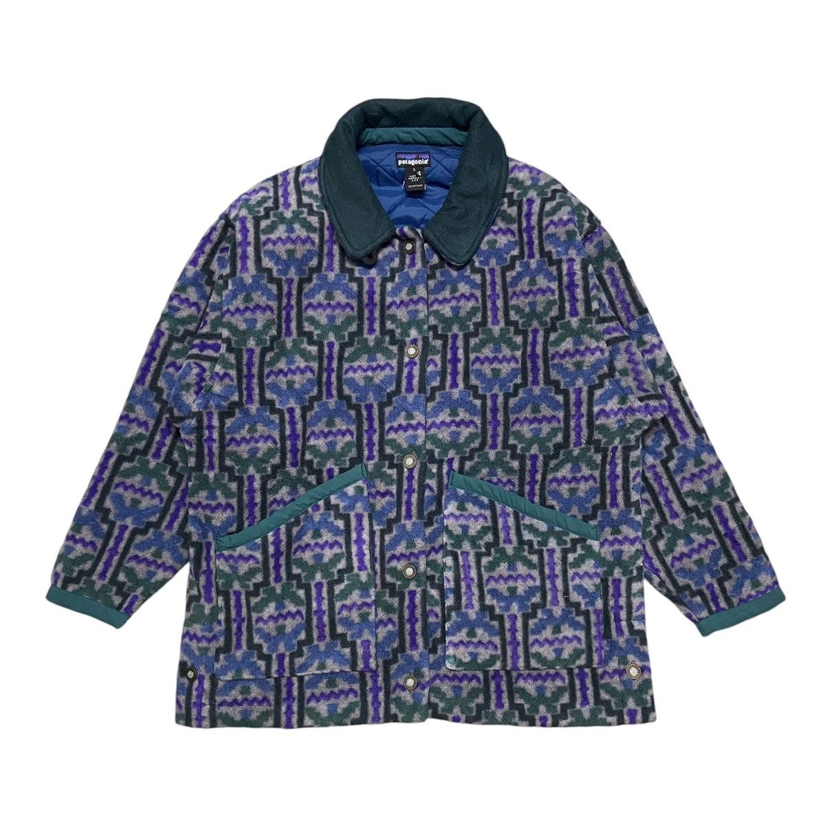 Patagonia × Vintage Vintage 90s Patagonia Native Fleece Oversized Jakcet Size US S / EU 44-46 / 1 - 1 Thumbnail