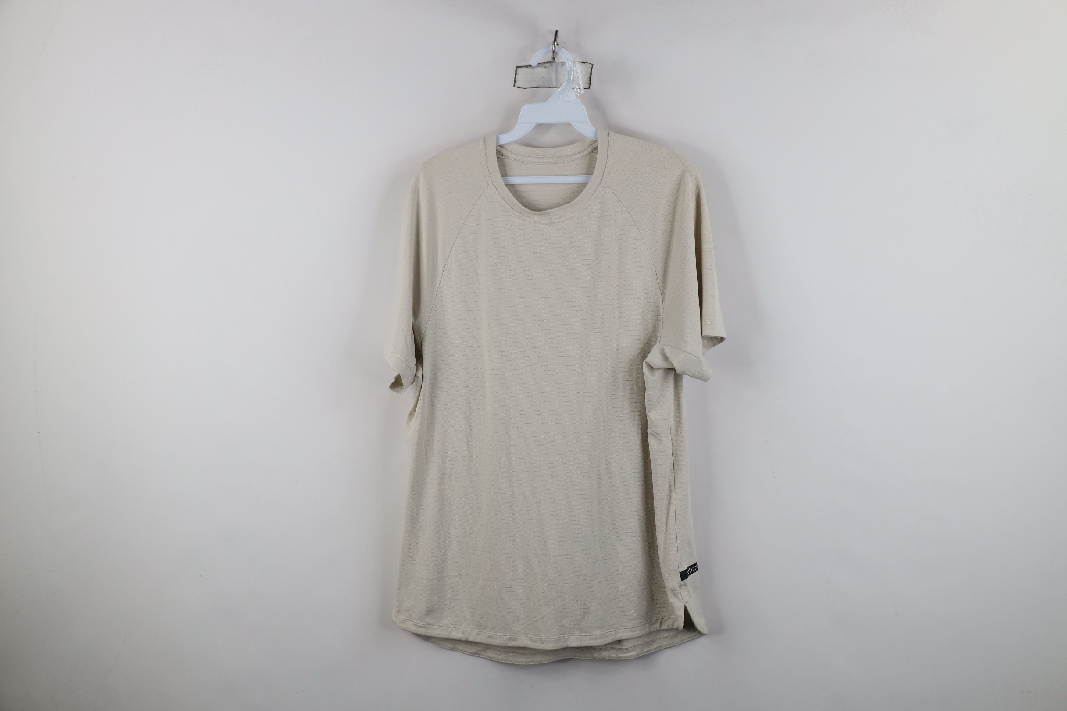 Vintage Stori Stretch Running Jogging Yoga Training T-Shirt Beige Size US S / EU 44-46 / 1 - 1 Thumbnail