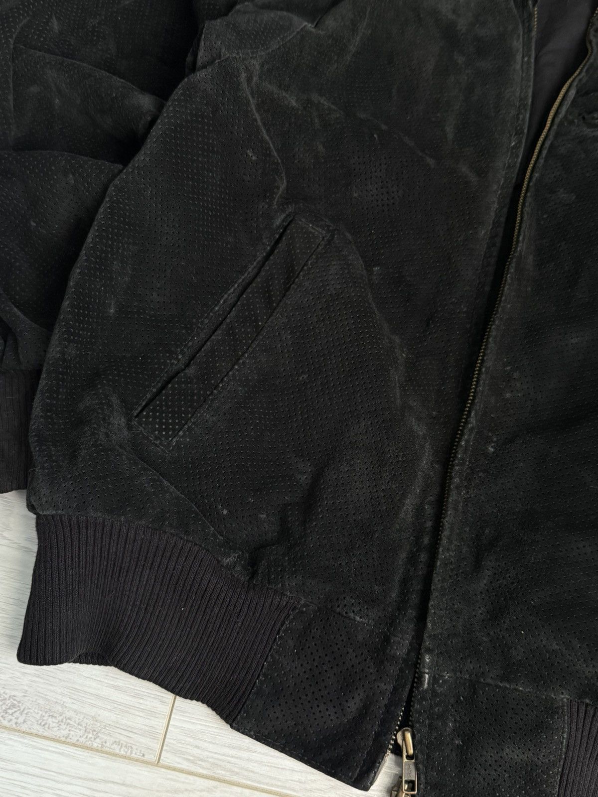 Allsaints Perforated leather jacket Allsaints Size US L / EU 52-54 / 3 - 2 Thumbnail