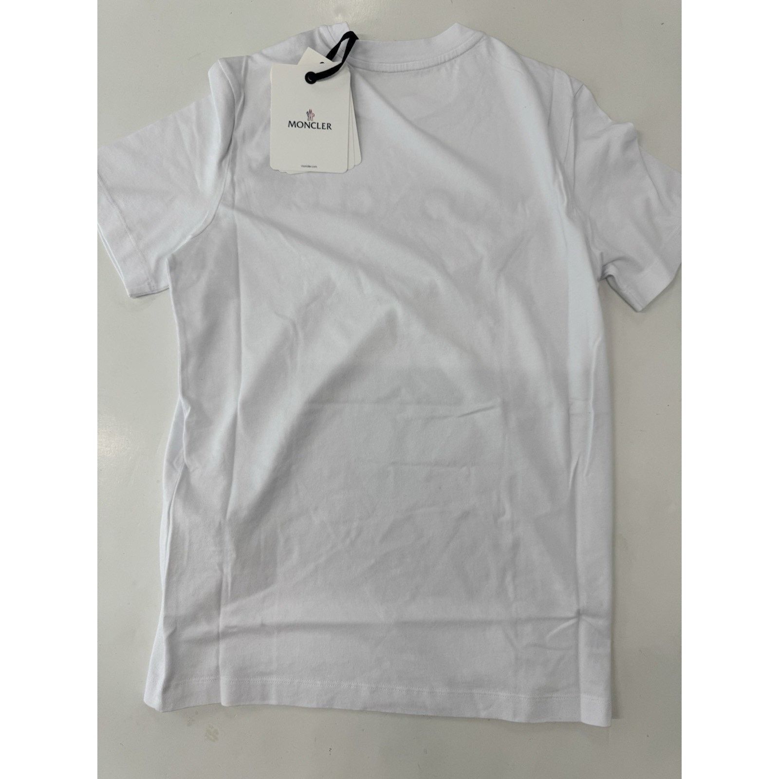 Moncler Moncler flocked-logo cotton T-shirt XS Size US XS / EU 42 / 0 - 3 Thumbnail