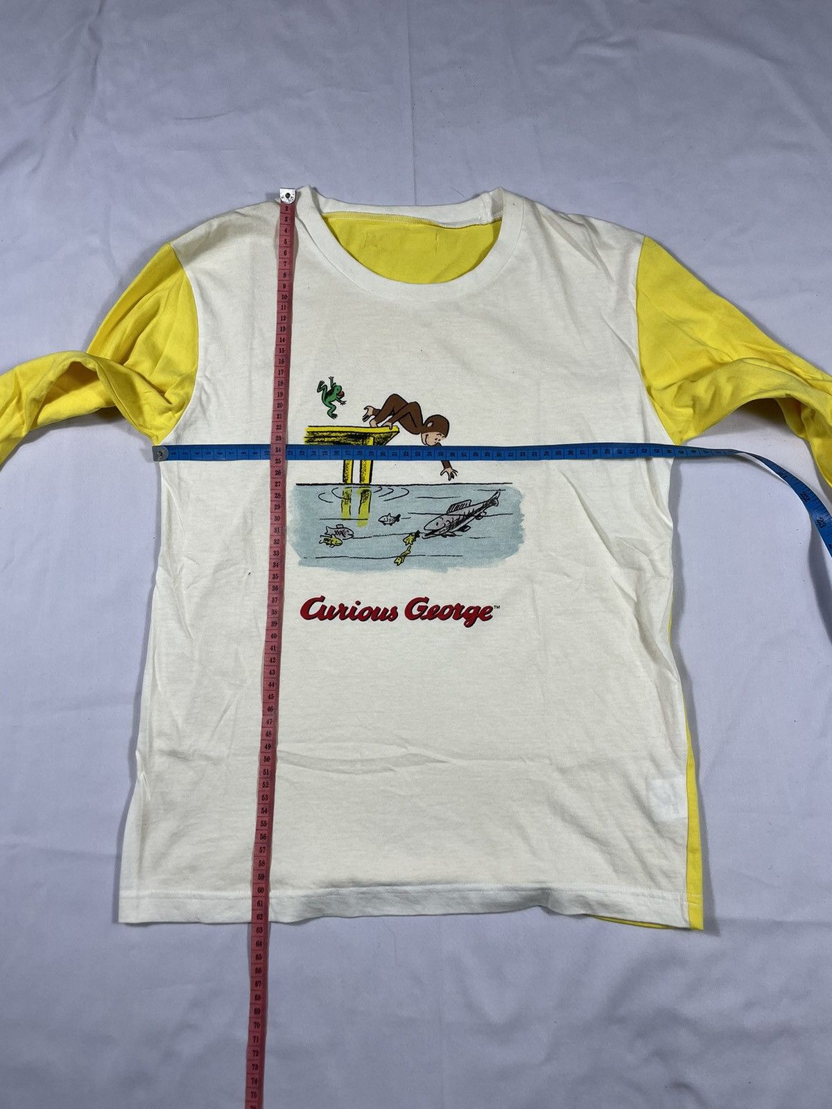 Anime × Vintage Vintage Curious George Rare Long sleeve Yellow Size US M / EU 48-50 / 2 - 6 Thumbnail