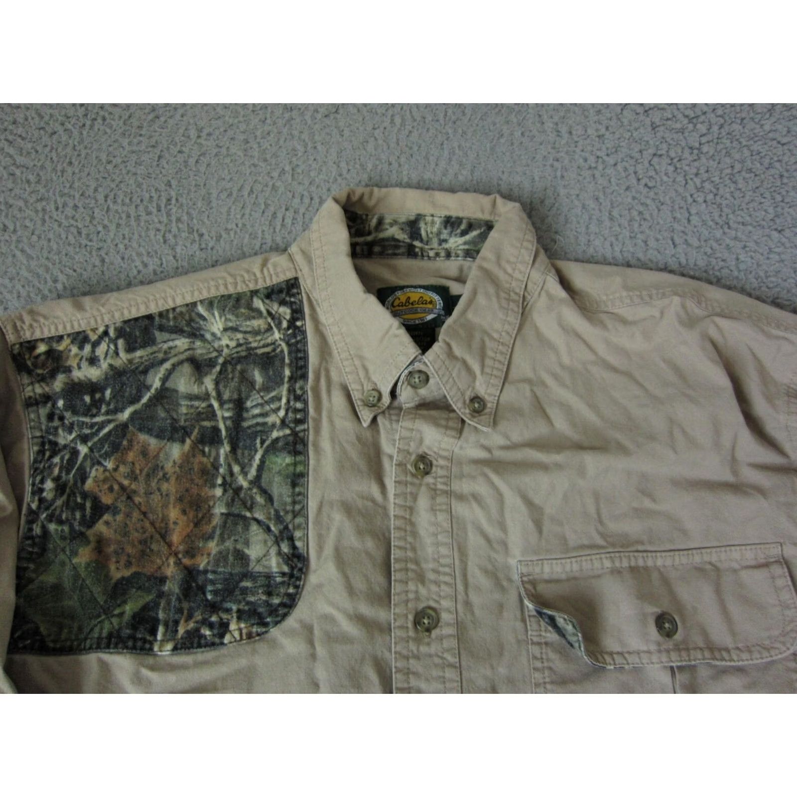 Vintage Cabelas Shirt Adult Large Brown Camouflage Canvas Hunting Mens 90s Size US L / EU 52-54 / 3 - 3 Thumbnail