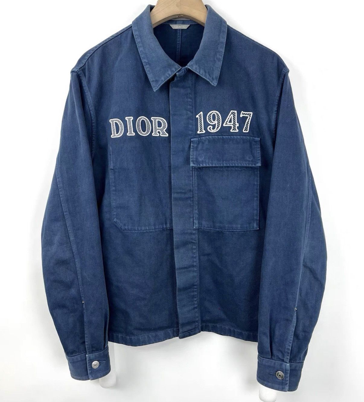 Dior Dior 1947 Embroidered Logo Denim Jacket K12 Size US S / EU 44-46 / 1 - 1 Thumbnail