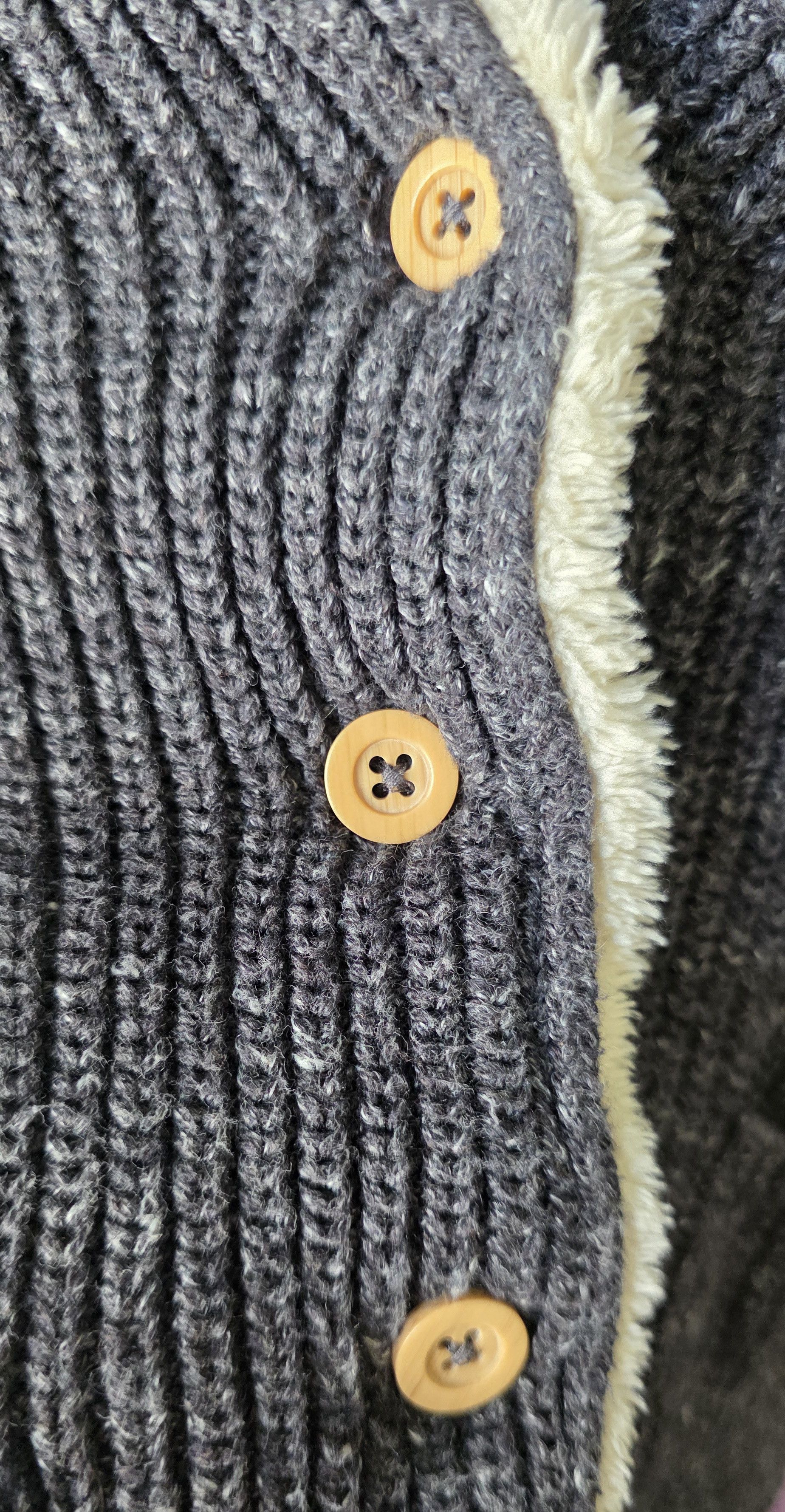 Gap NWT Baby GAP Gray Sherpa Lined Bear Jacket 6-12 Months Size US XXS / EU 40 - 3 Thumbnail