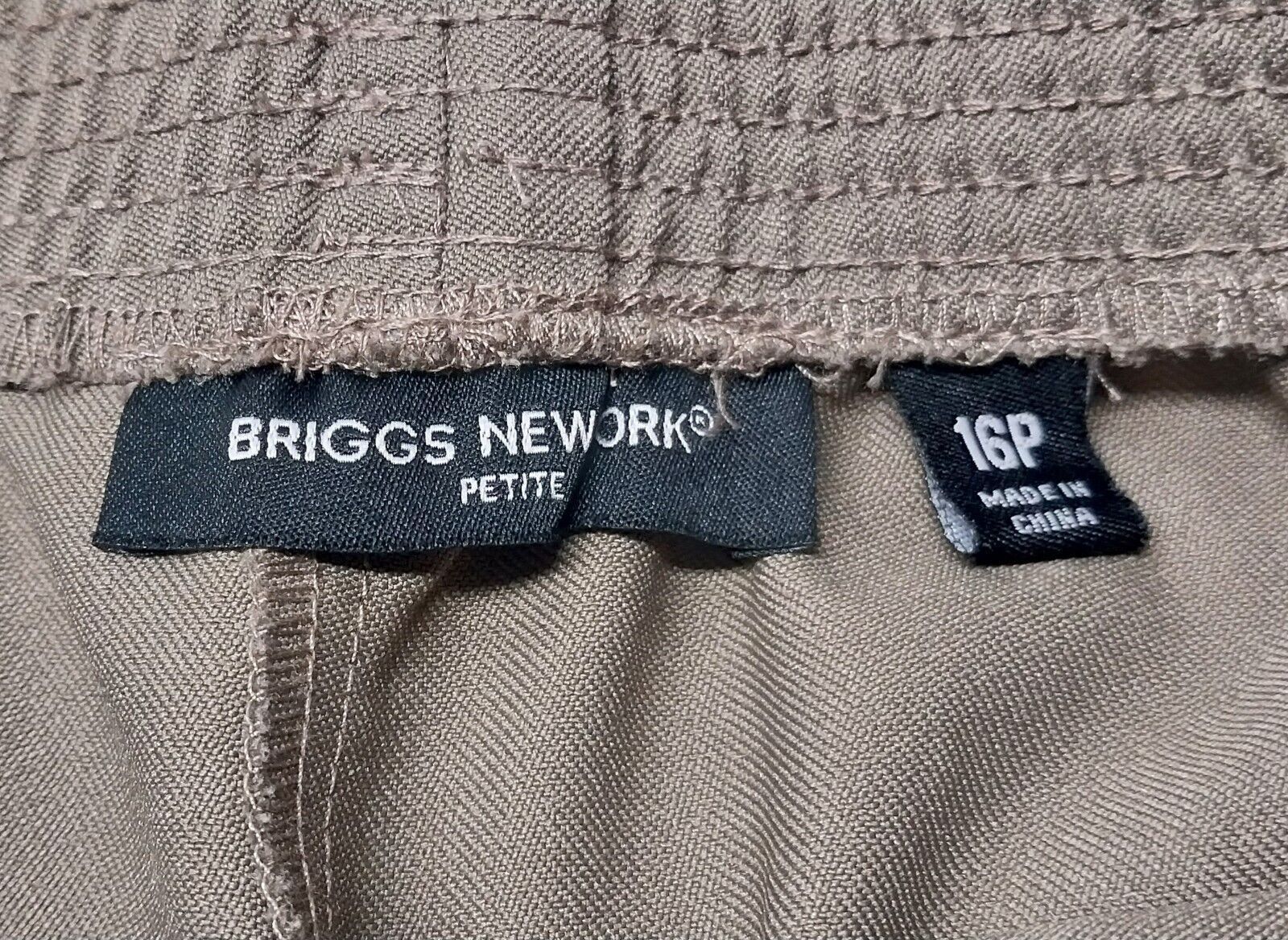 Other Briggs New York Womens 16P Petite Brown Dress Pants Size 38" / US 16 / IT 52 - 3 Thumbnail