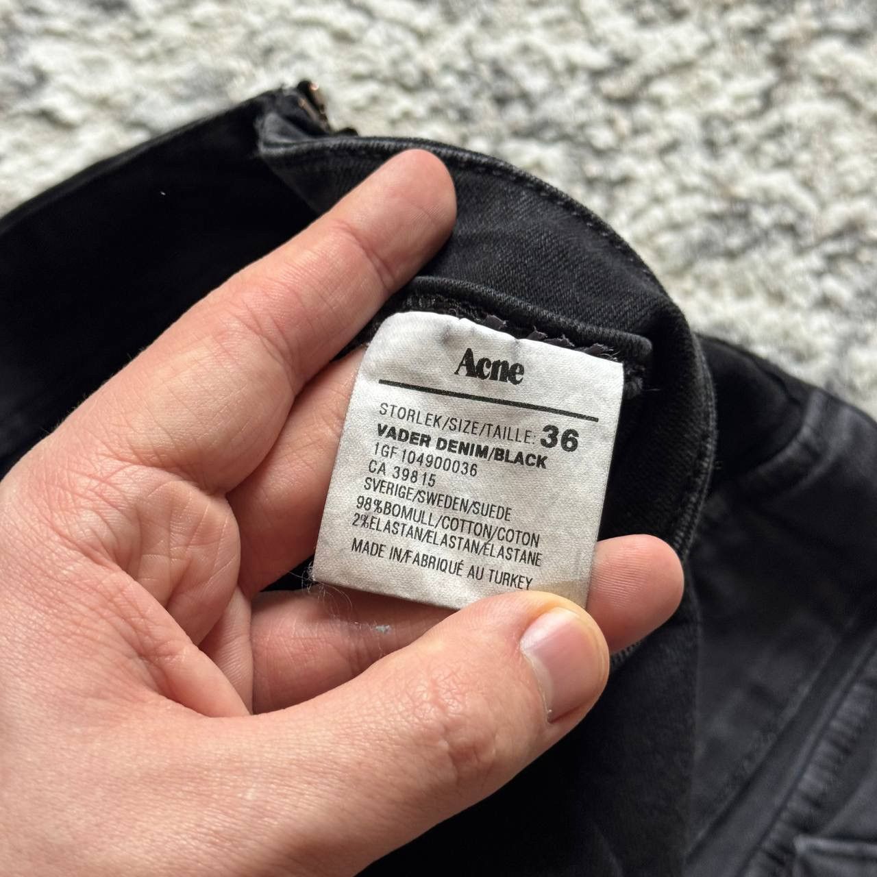 Acne Studios Acne Studios Vader Archive Avant Garde Denim Black Jeans Size 28" / US 6 / IT 42 - 10 Thumbnail