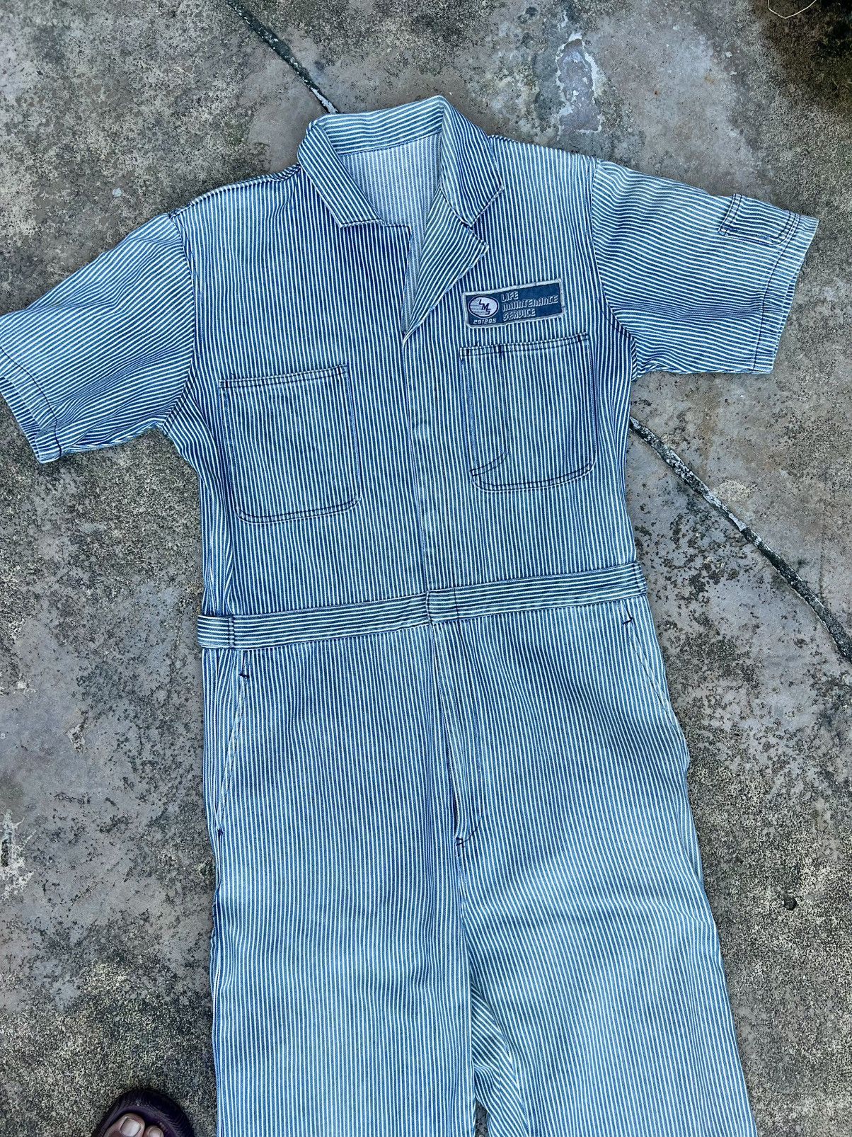 20471120 × Hysteric Glamour × Japanese Brand VINTAGE 291295HOMME HICKORY OVERALLS DENIM Size US M / EU 48-50 / 2 - 2 Thumbnail