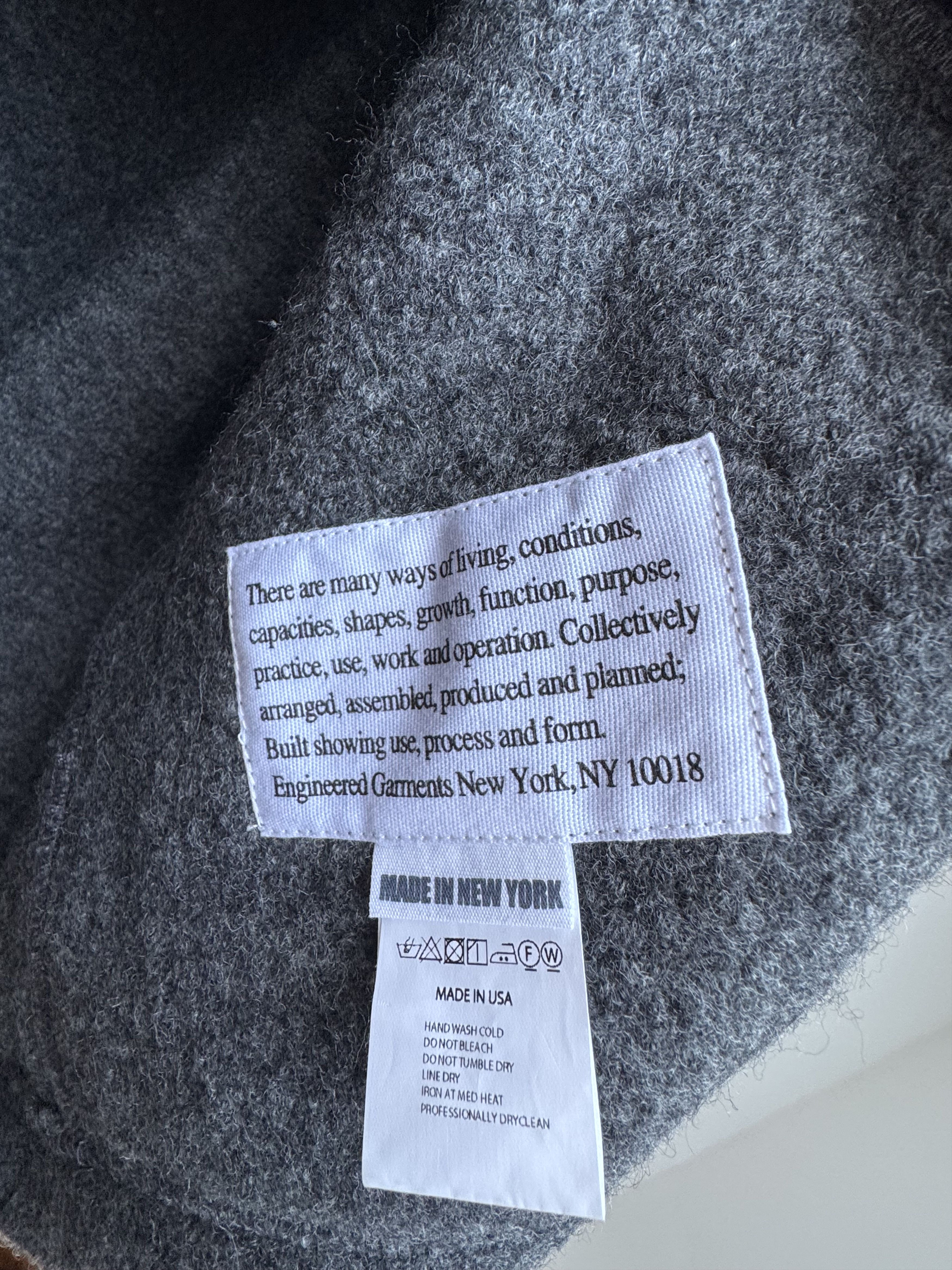 Engineered Garments Felted wool hooded parka Size US S / EU 44-46 / 1 - 3 Thumbnail