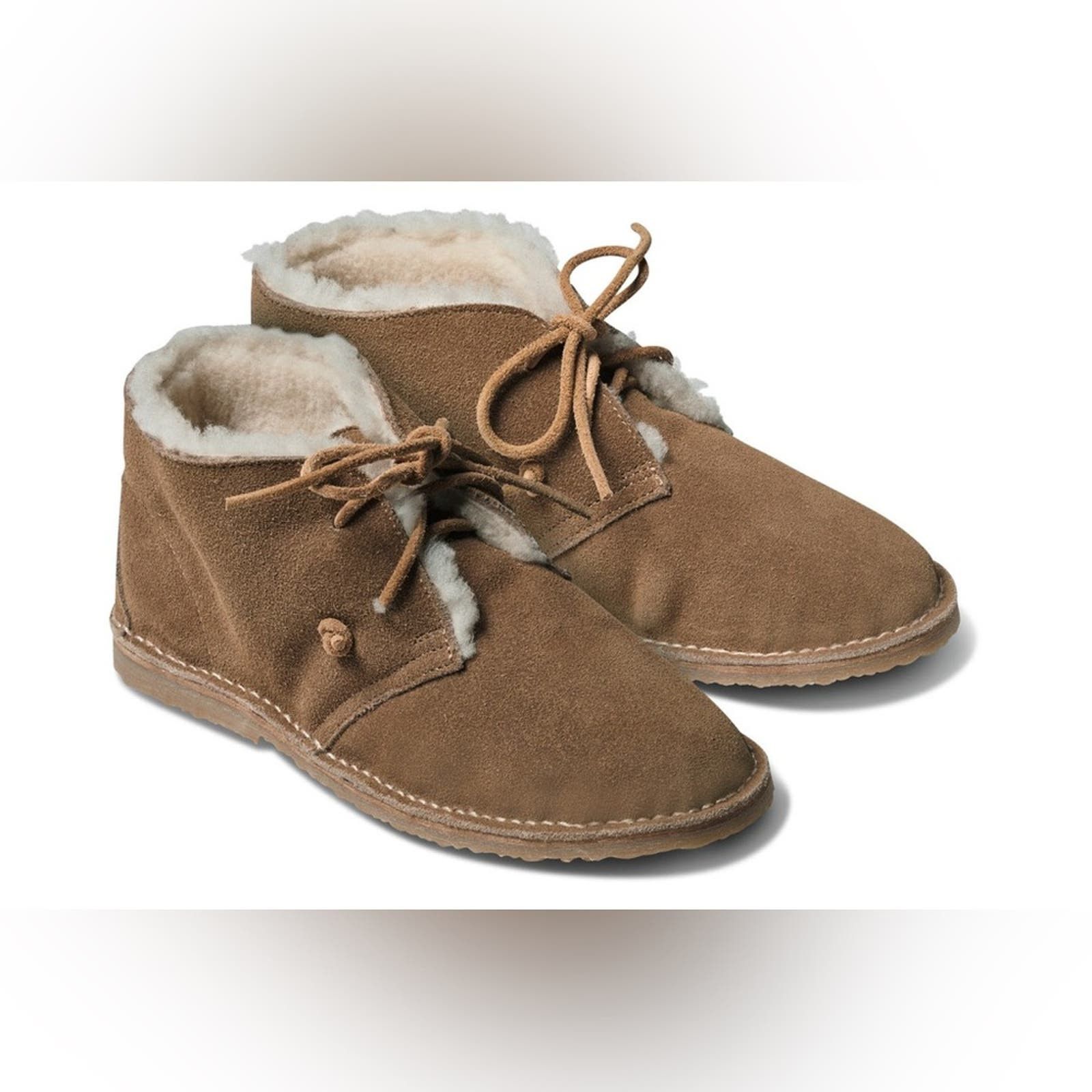 image of Beek Penguin Shearling Booties Chestnut Women’S Size 7 in Tan, Women's