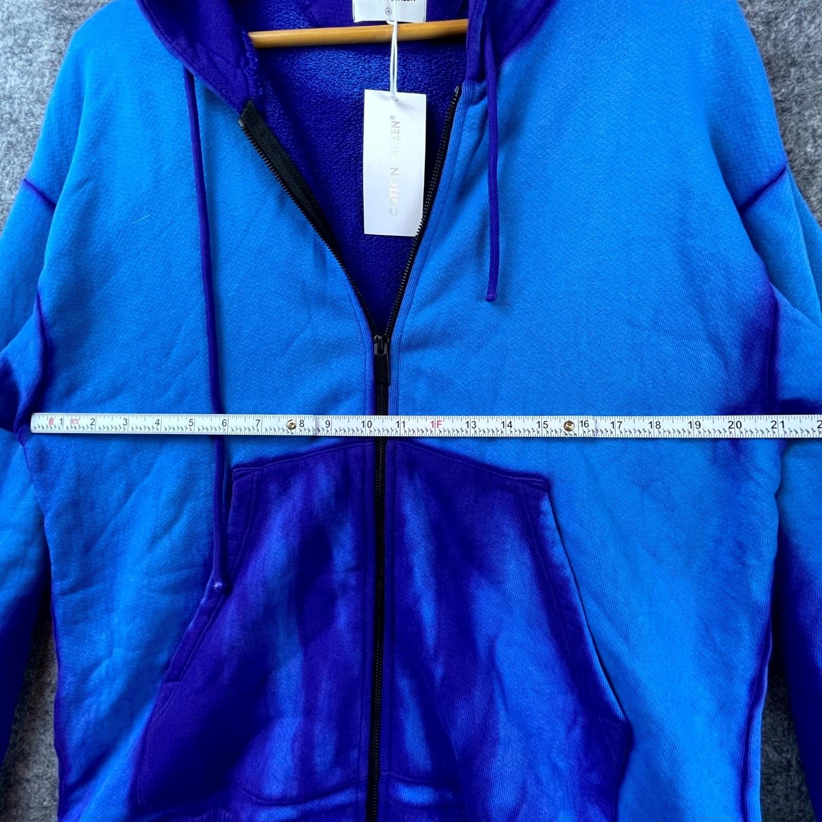 COTTONCITIZEN Cotton Citizen Bronx Hoodie Mens Medium Blue Ombre Full Zip Size US M / EU 48-50 / 2 - 4 Thumbnail