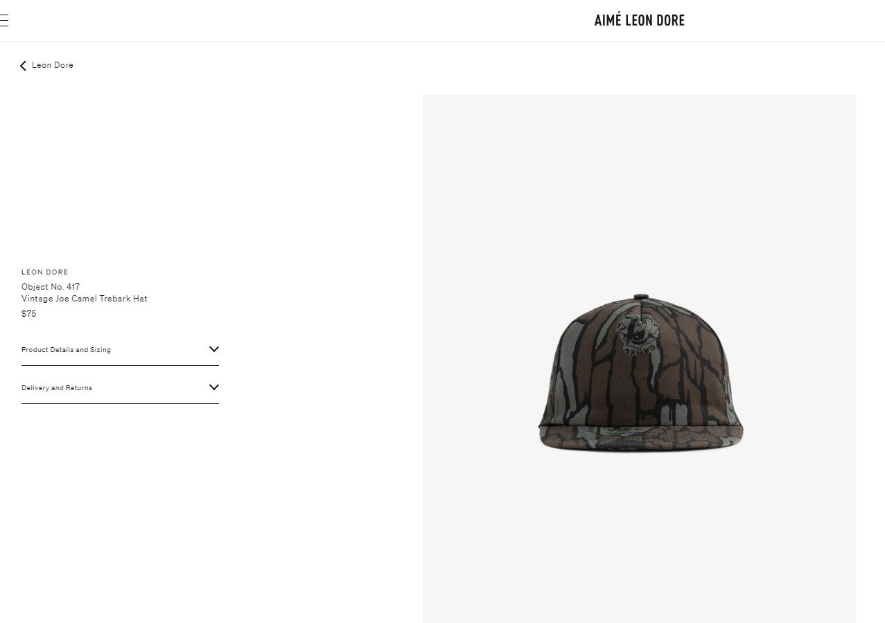 Aime Leon Dore × Vintage Vintage Joe Camel Trebark Hat Rare Size ONE SIZE - 7 Thumbnail