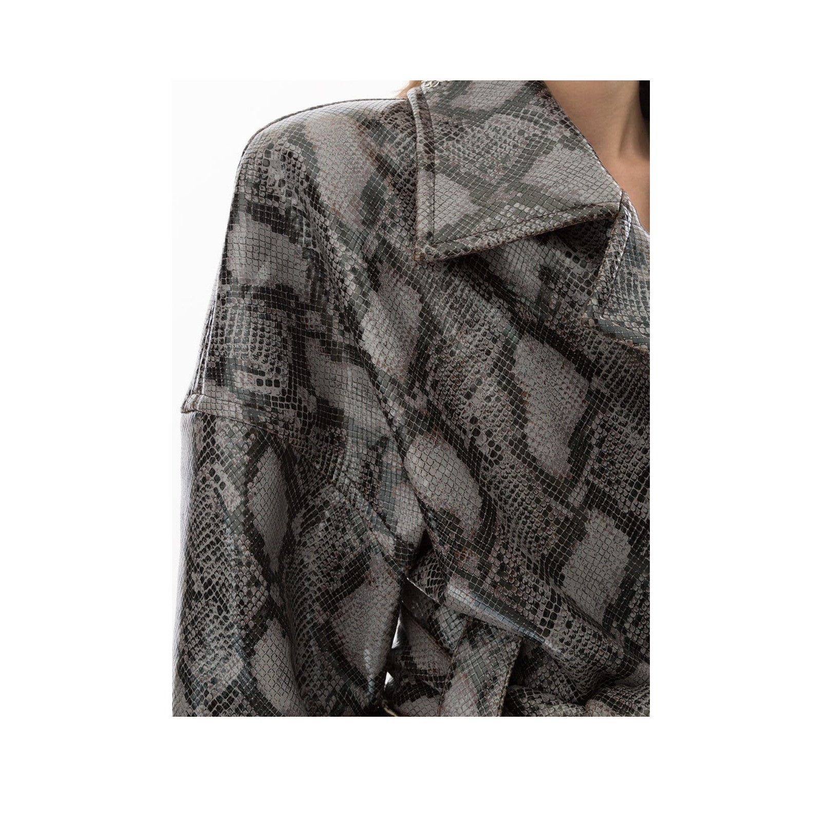 LaQuan Smith LaQuan Smith Teddy Bear Python-Print Jacket Size M / US 6-8 / IT 42-44 - 6 Thumbnail