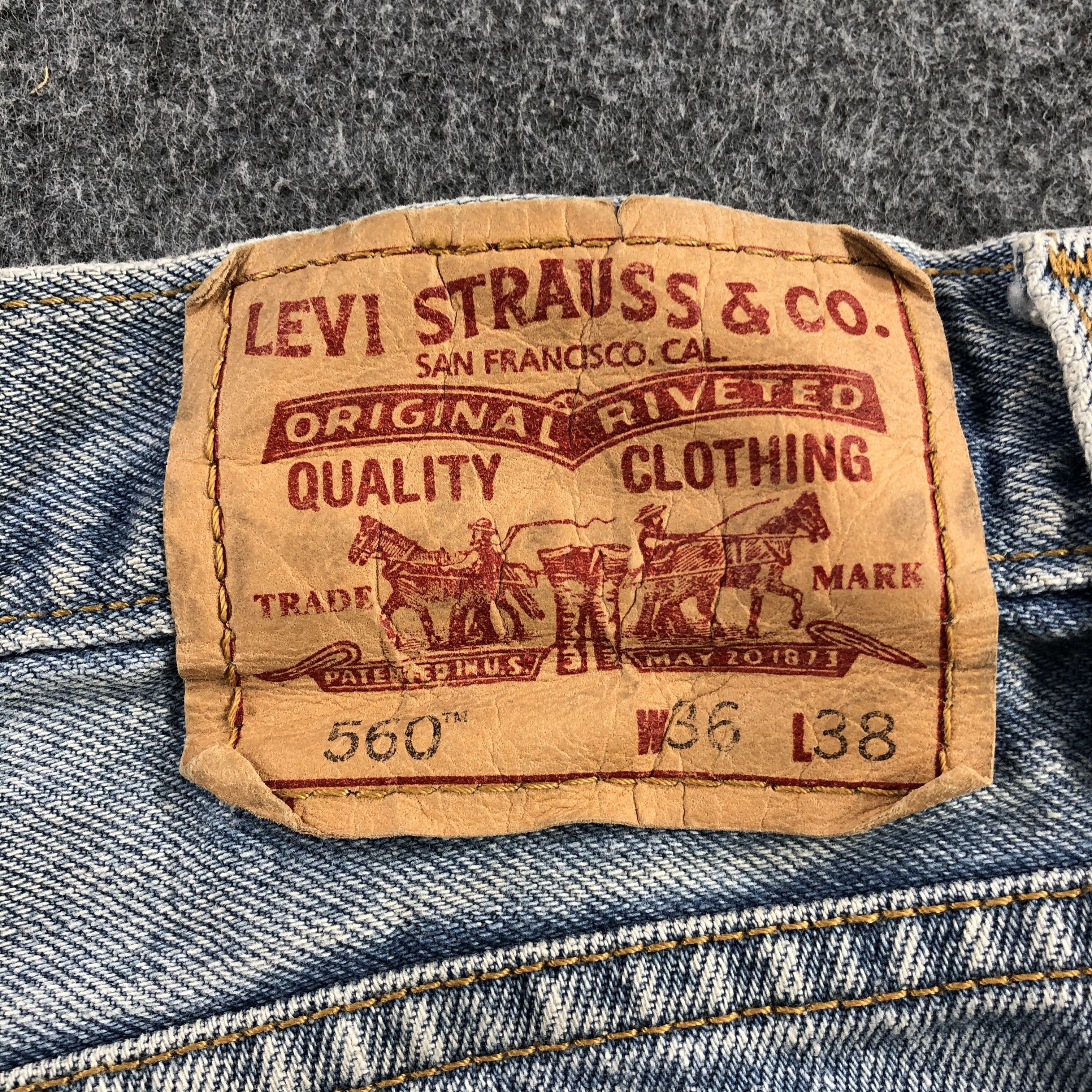 Levi's Vintage Light Wash Levis 560 Jeans-J2116 Size US 36 / EU 52 - 5 Thumbnail