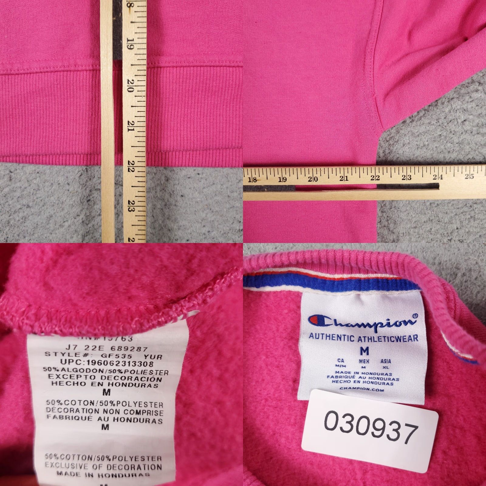 Champion Champion Pullover Sweater Womens Medium Pink Fleece Long Sleeve Crew Neck Sports Size M / US 6-8 / IT 42-44 - 8 Thumbnail