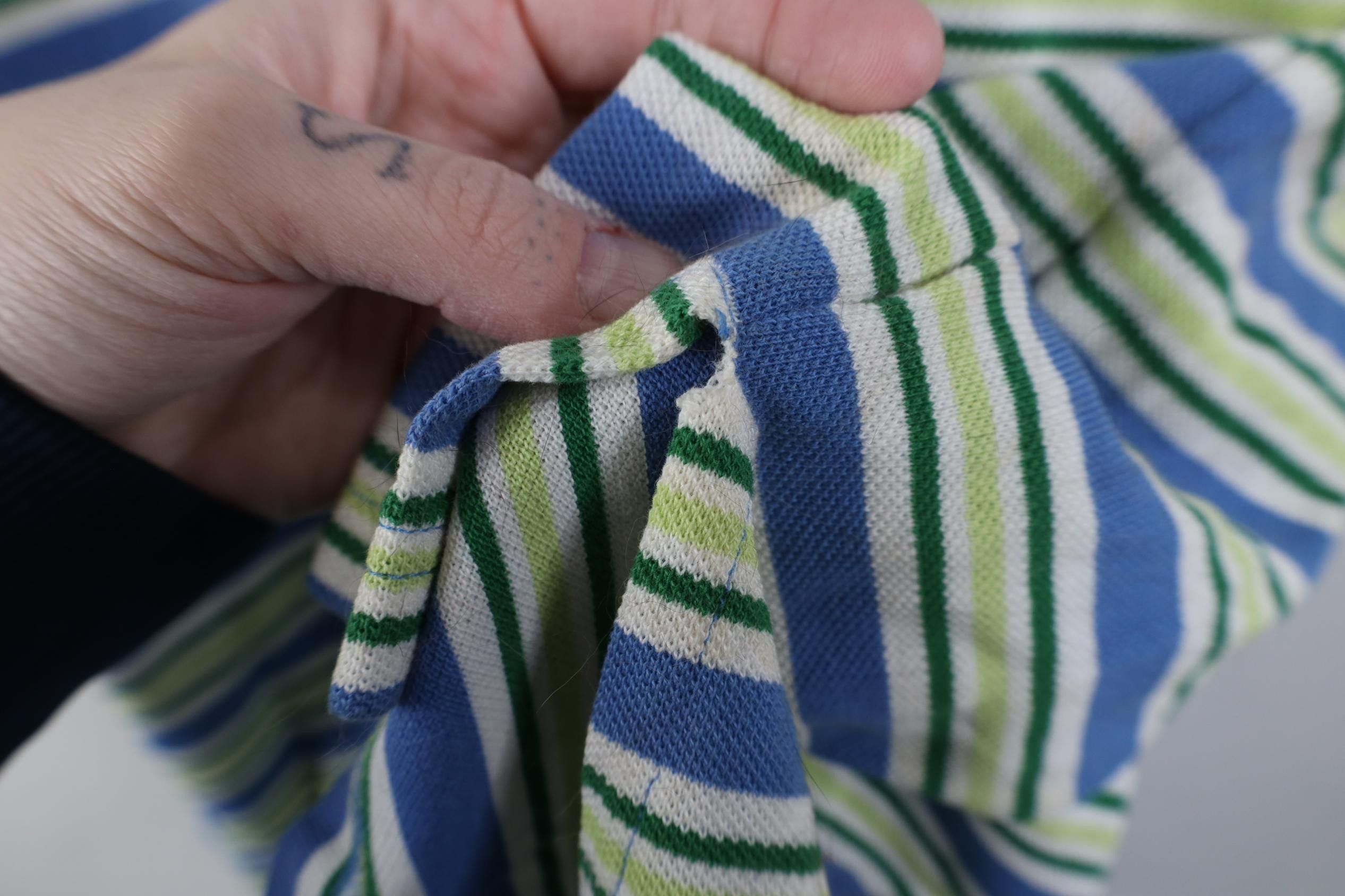 Polo Ralph Lauren Vintage 90s Ralph Lauren Box Logo Striped Knit Golf Polo Size US M / EU 48-50 / 2 - 11 Thumbnail